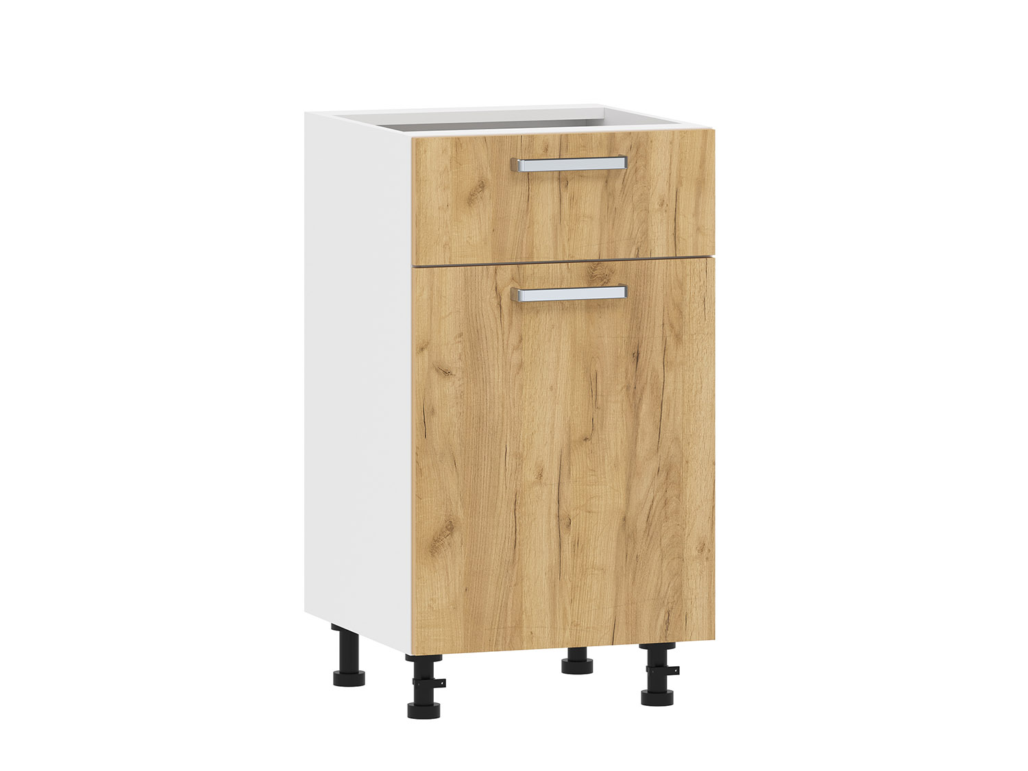 Борги 100.08 450 тумба кухонная / Белый/Дуб Крафт золотой