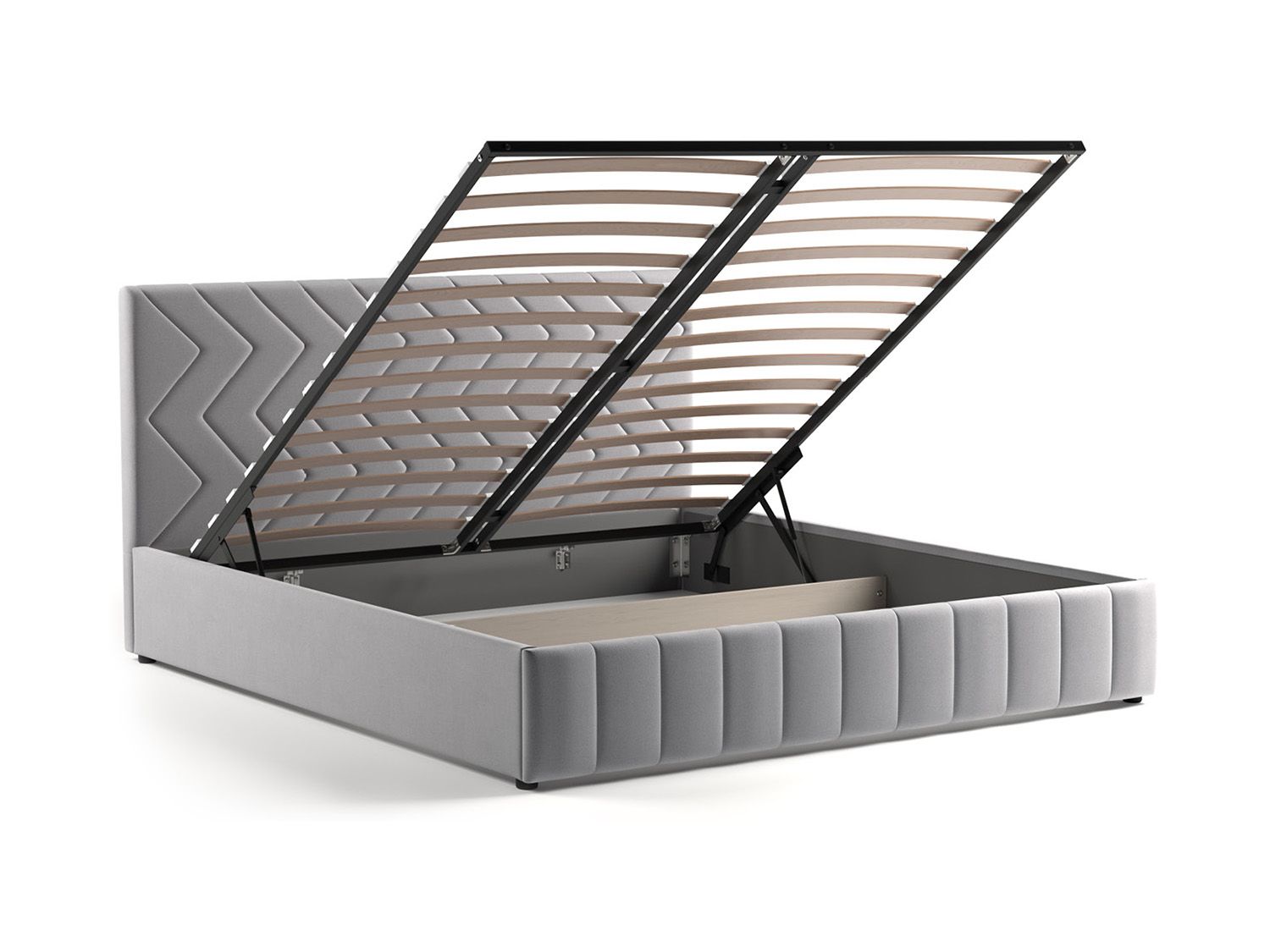 Милана кровать 180 Tenerife silver (светло-серый)