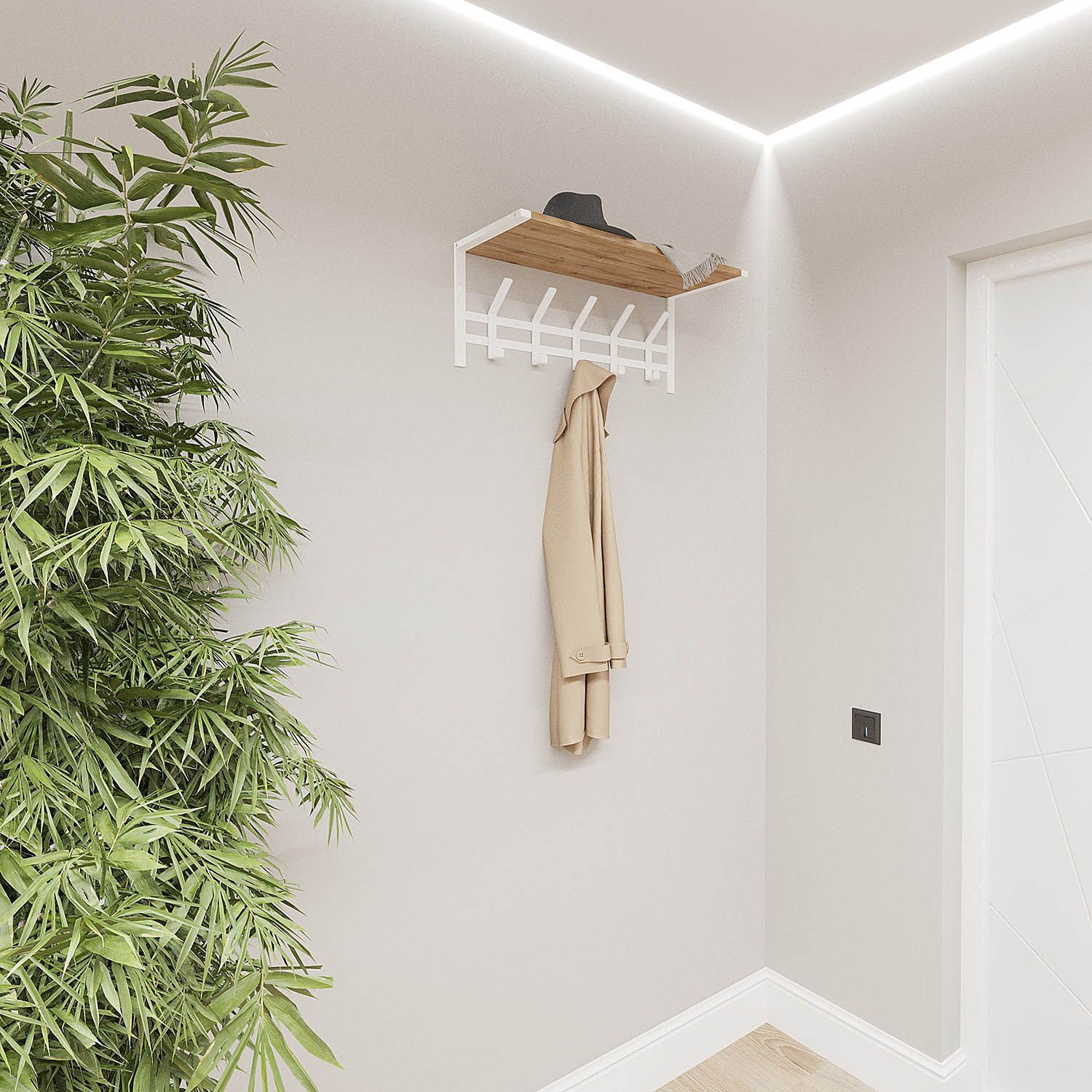 Вешалка с полкой Торонто 21Д Белый