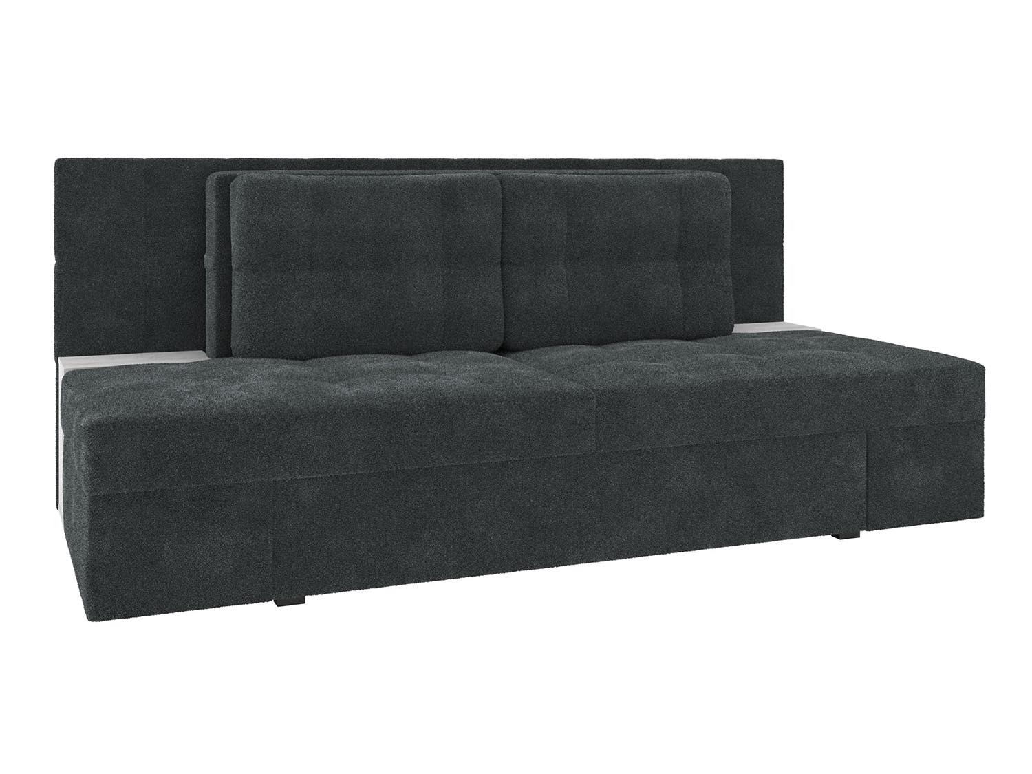 Даллас М диван-кровать / велюр джоя 018 графит / бетон пайн белый