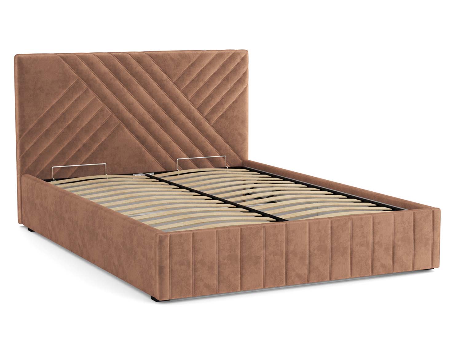 Гамма Ф кровать 1600 - велюр Fresh корица