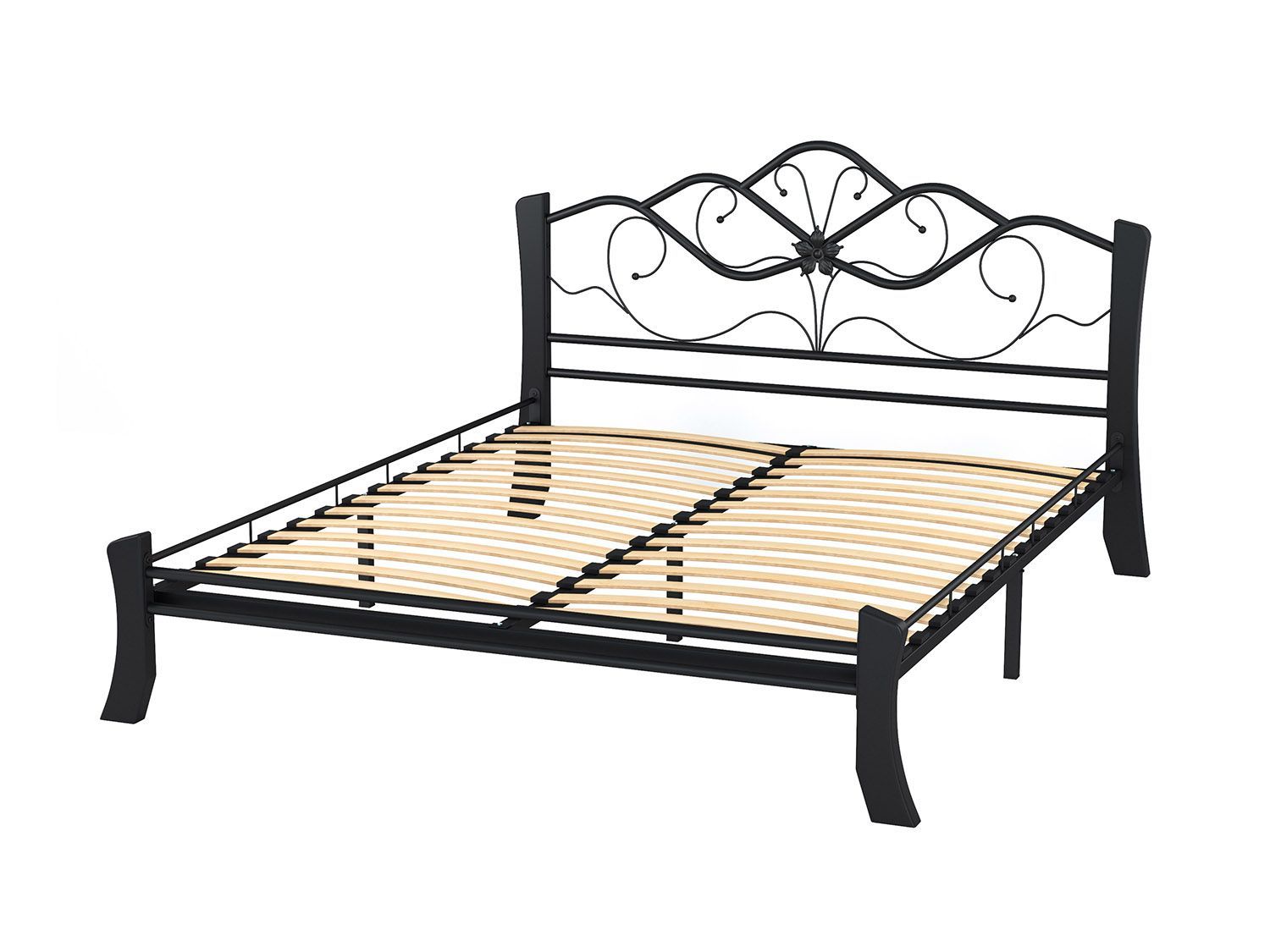 Антея Кровать двухместная 42.50 Металл черный