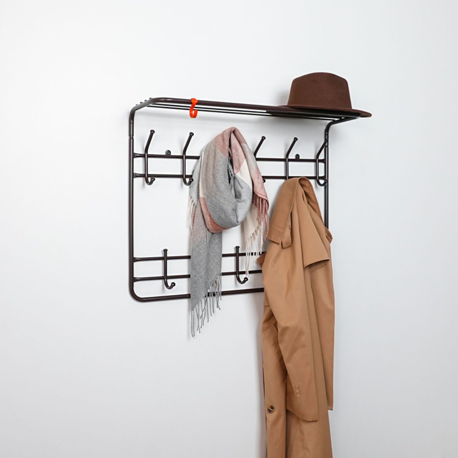 Вешалка 2-х ярусная 80 коричневый