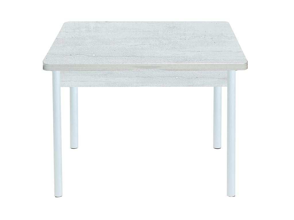 Симпл стол обеденный раскладной / бетон белый/белый