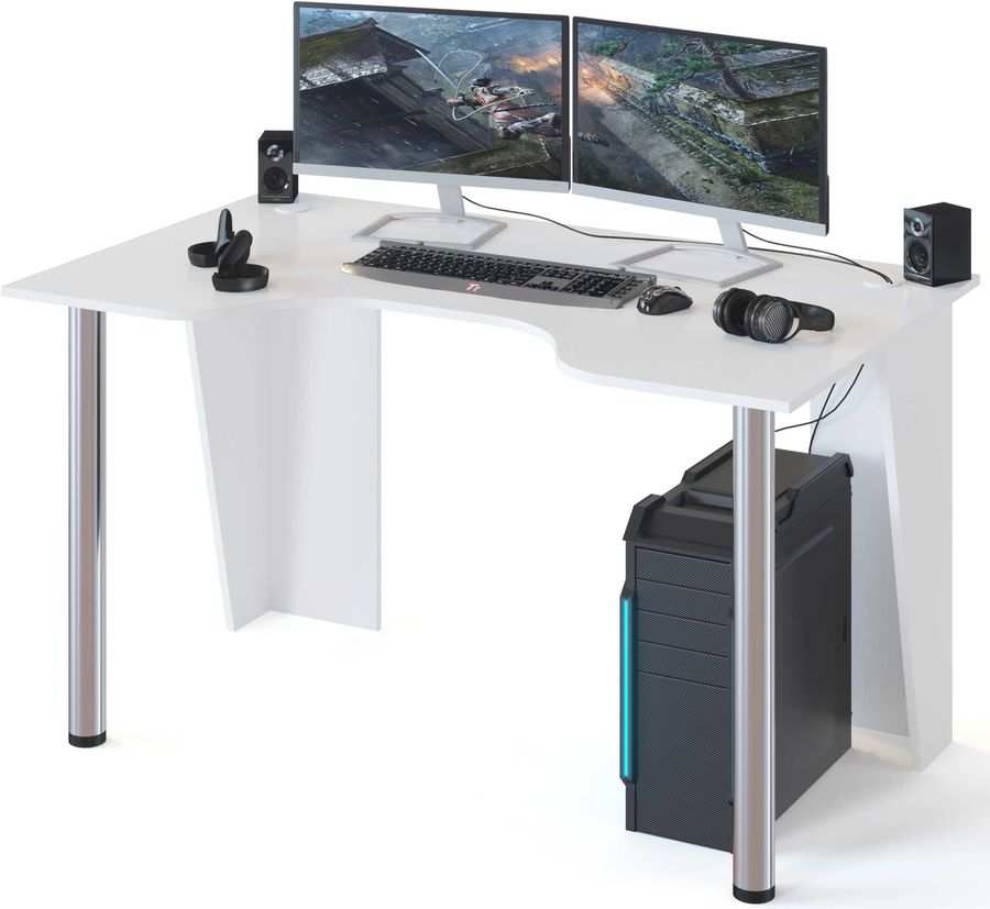 Игровой компьютерный стол КСТ-18 Белый