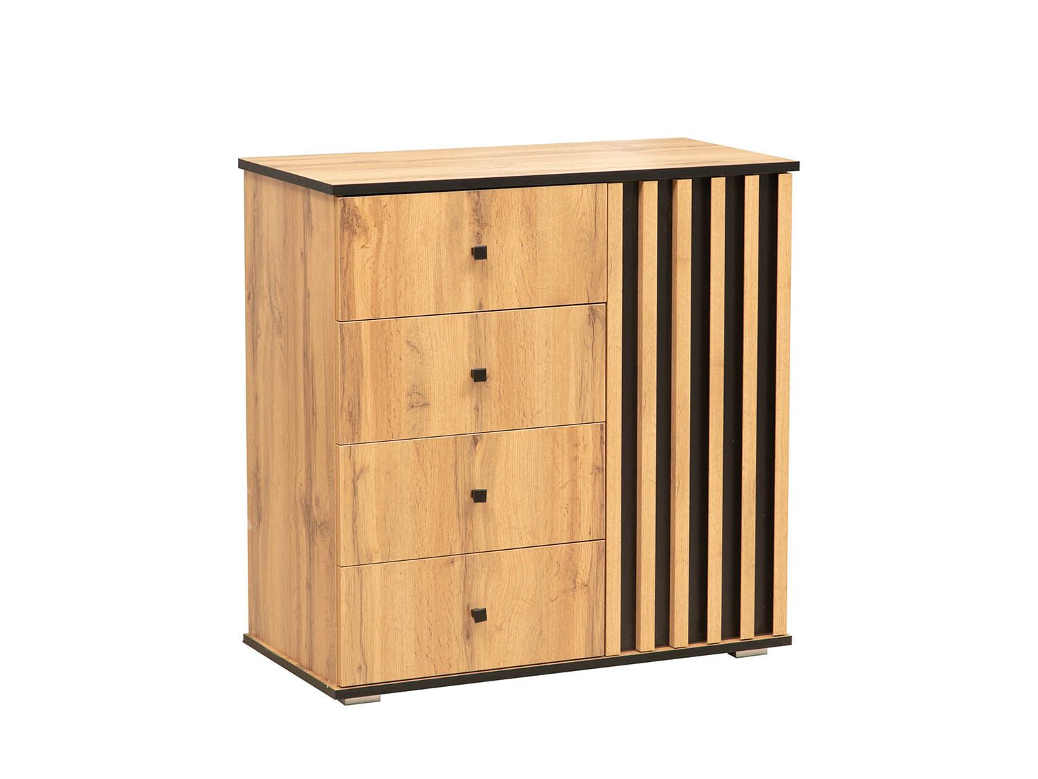 Комод Либерти 51.05 (опора h20) Дуб Вотан/Черный