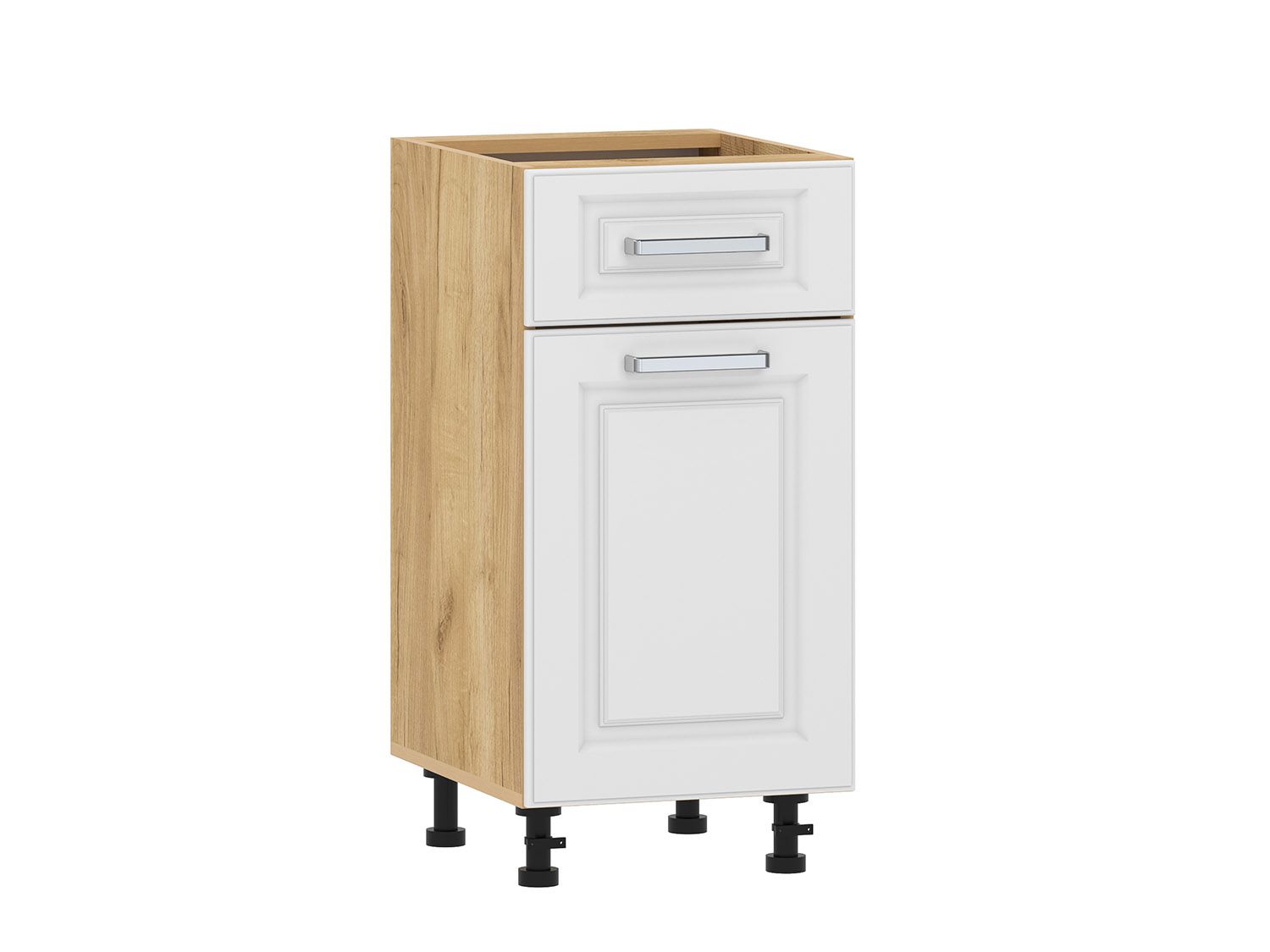 Вокс 100.08 400 тумба кухонная / Дуб крафт золотой/Меренга