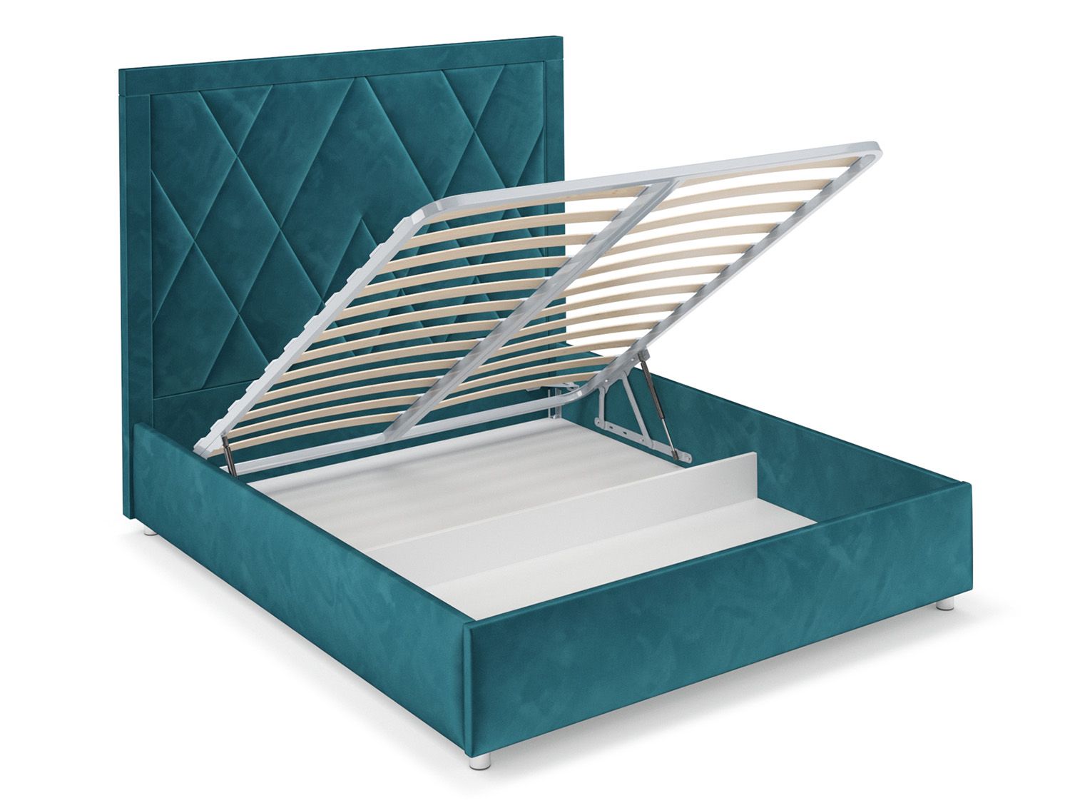 Кровать Треви бархат сине-зеленый STAR VELVET 43 BLACK GREEN 160