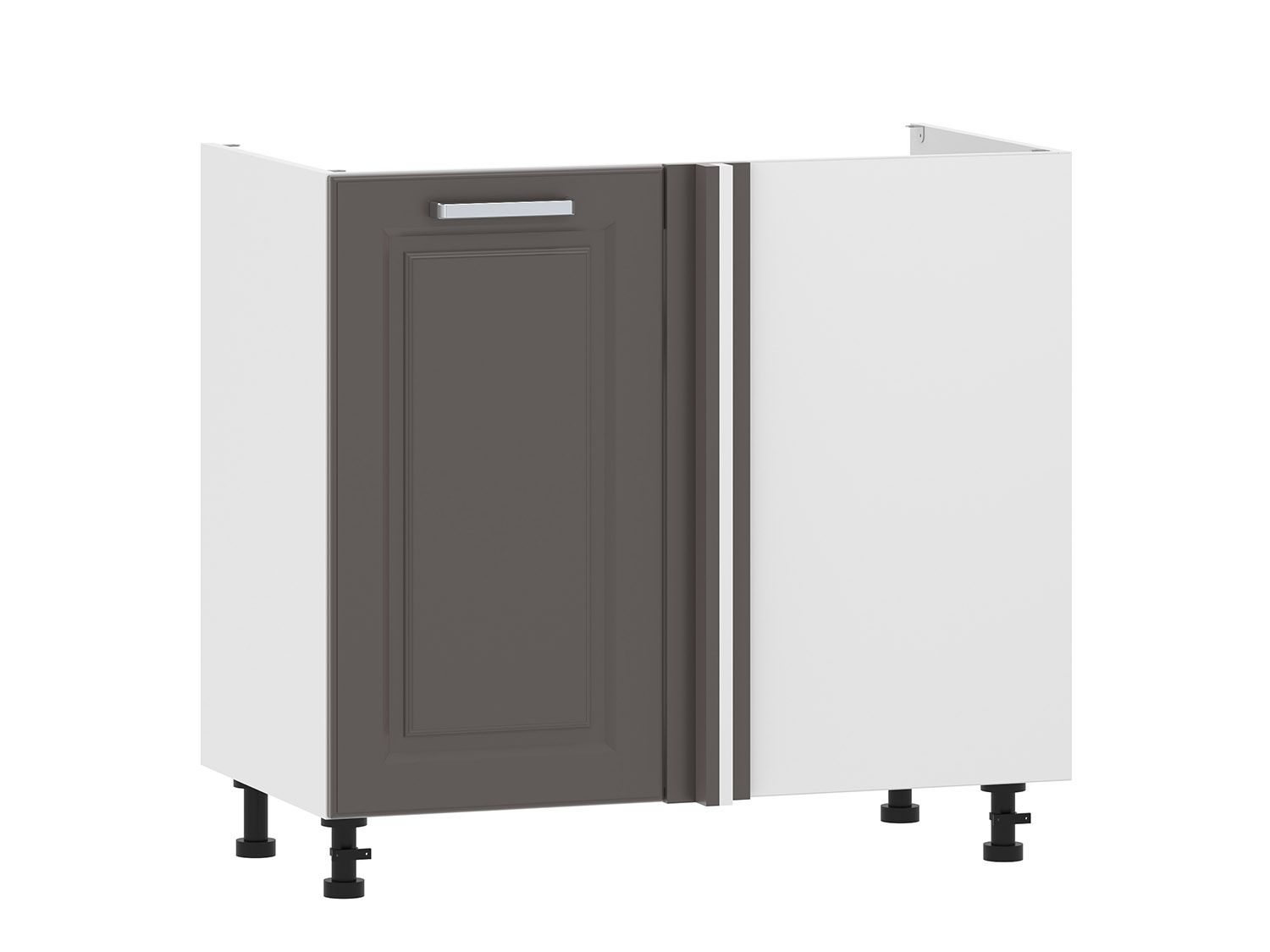 Вокс 100.11 1000 тумба под мойку угловая / Белый/Графит