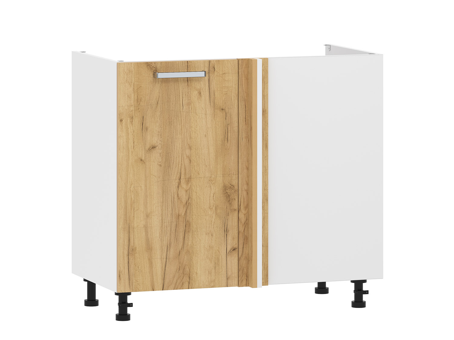 Борги 100.11 1000 тумба под мойку угловая / Белый/Дуб Крафт золотой
