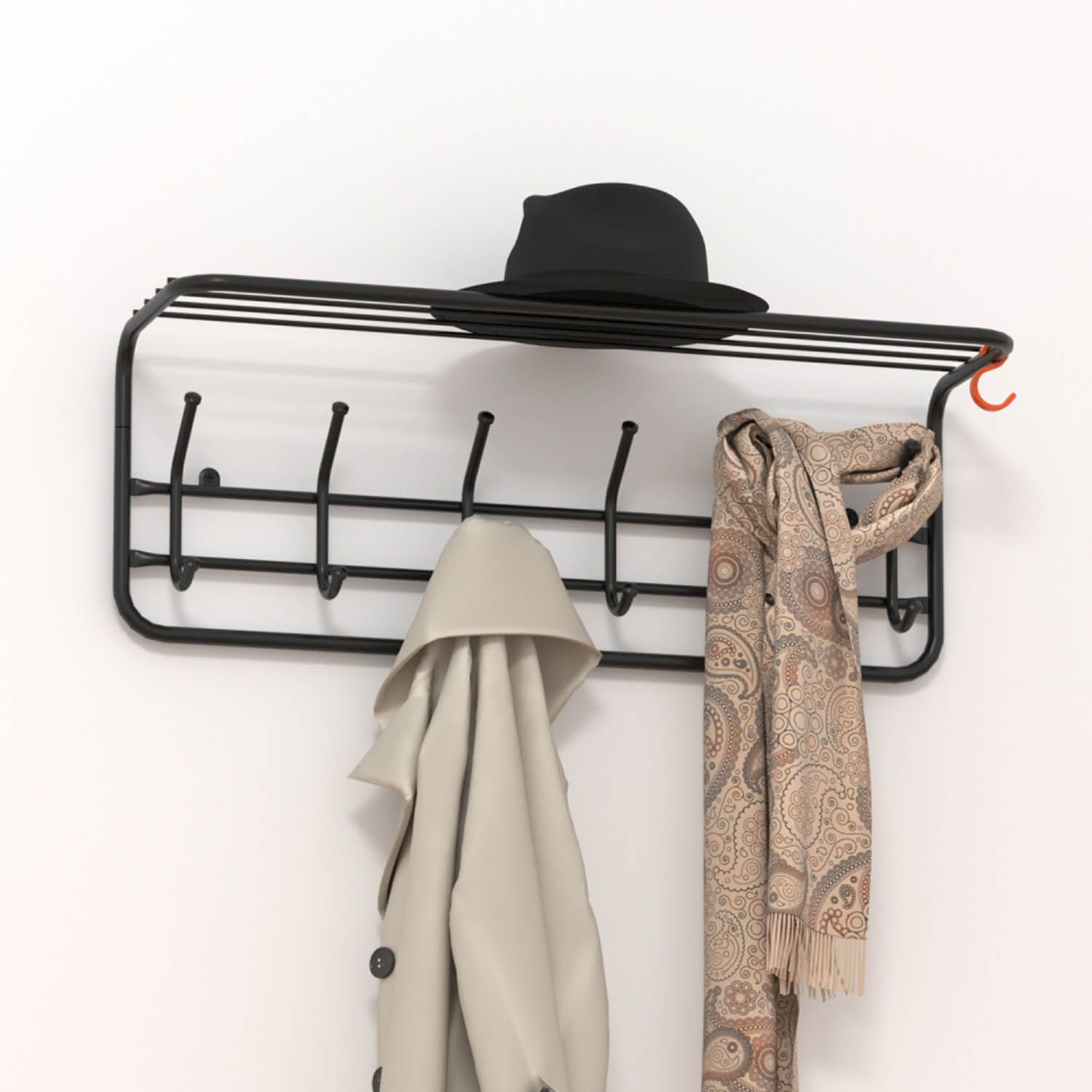 Вешалка с полкой 80 черный