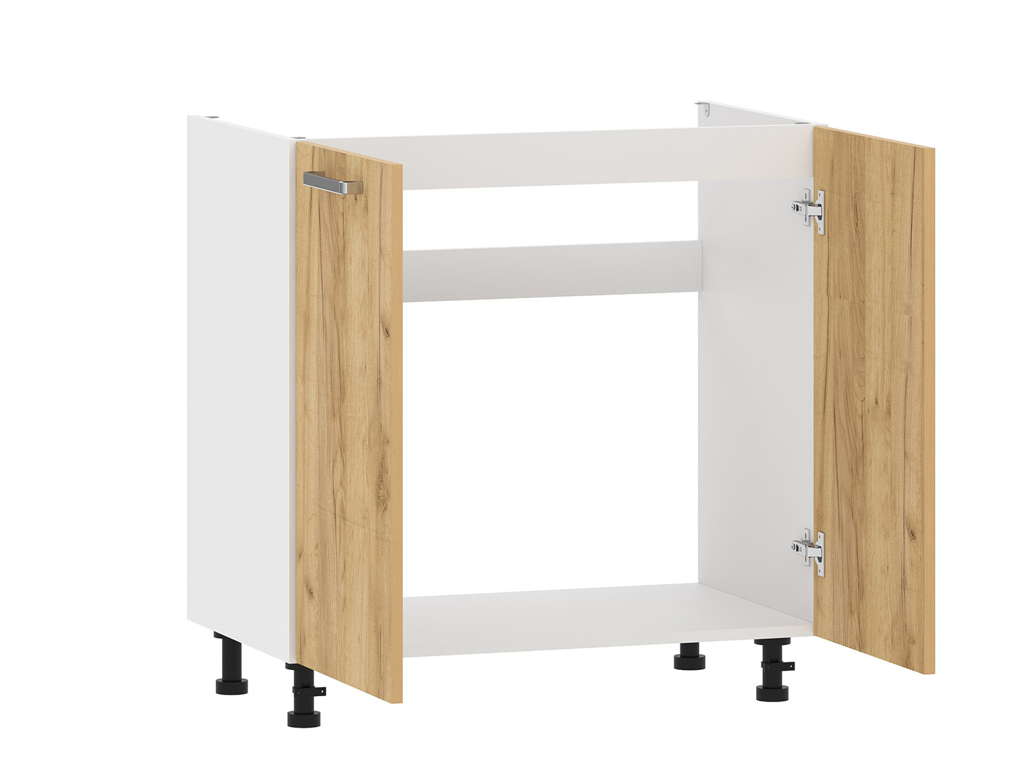 Борги 100.04 800 тумба под мойку / Белый/Дуб Крафт золотой