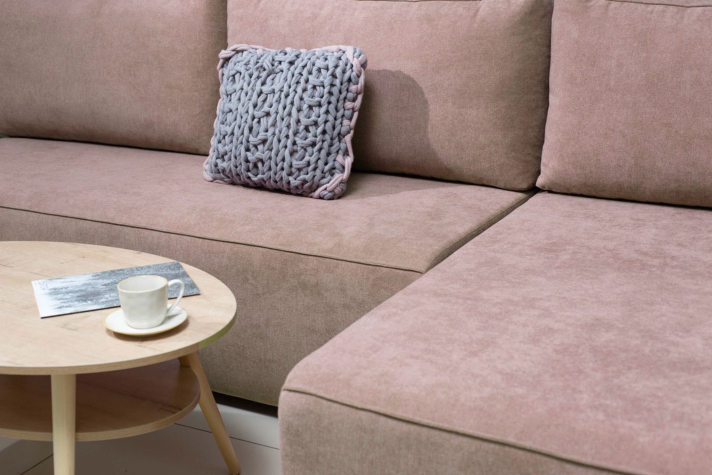 Диван угловой Марсель велюр десерт