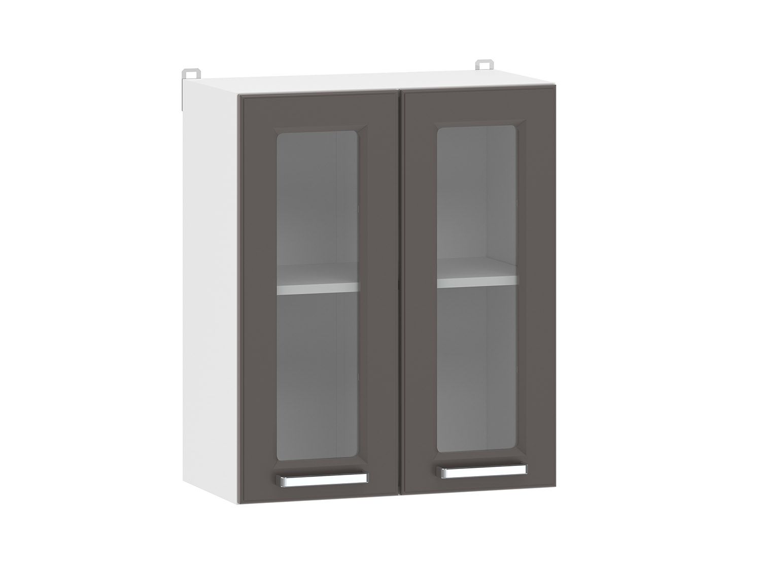 Вокс 100.31 600 шкаф навесной витрина / Белый/Графит