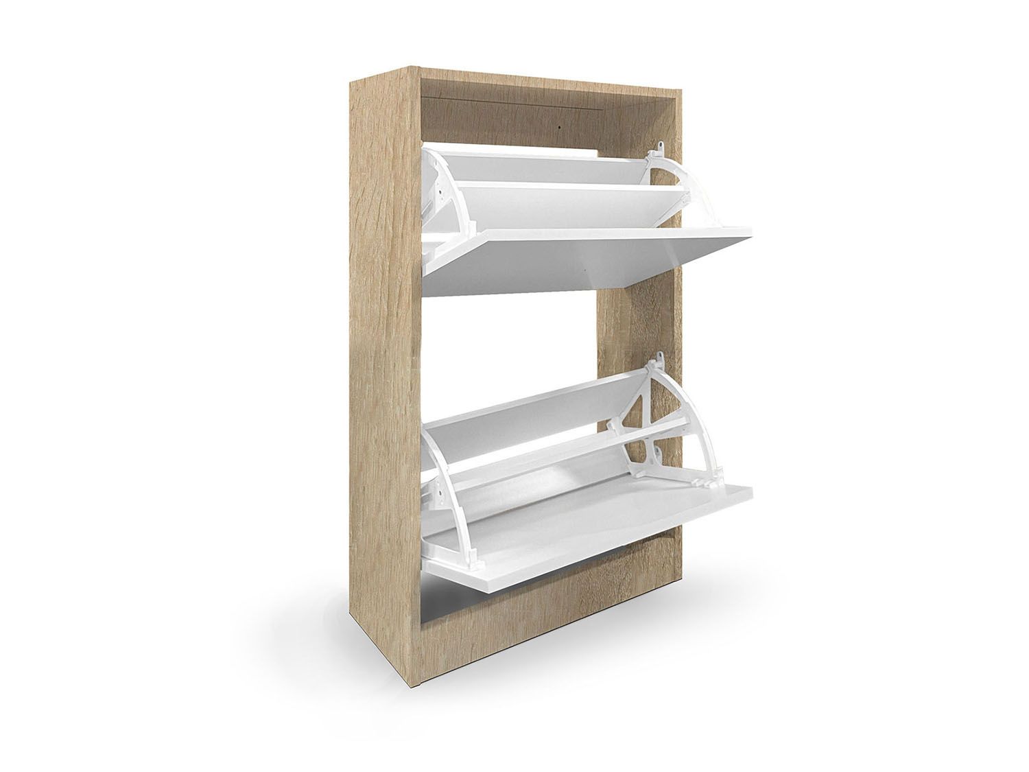 Обувница Лаком-2 Дуб Сонома / Белый