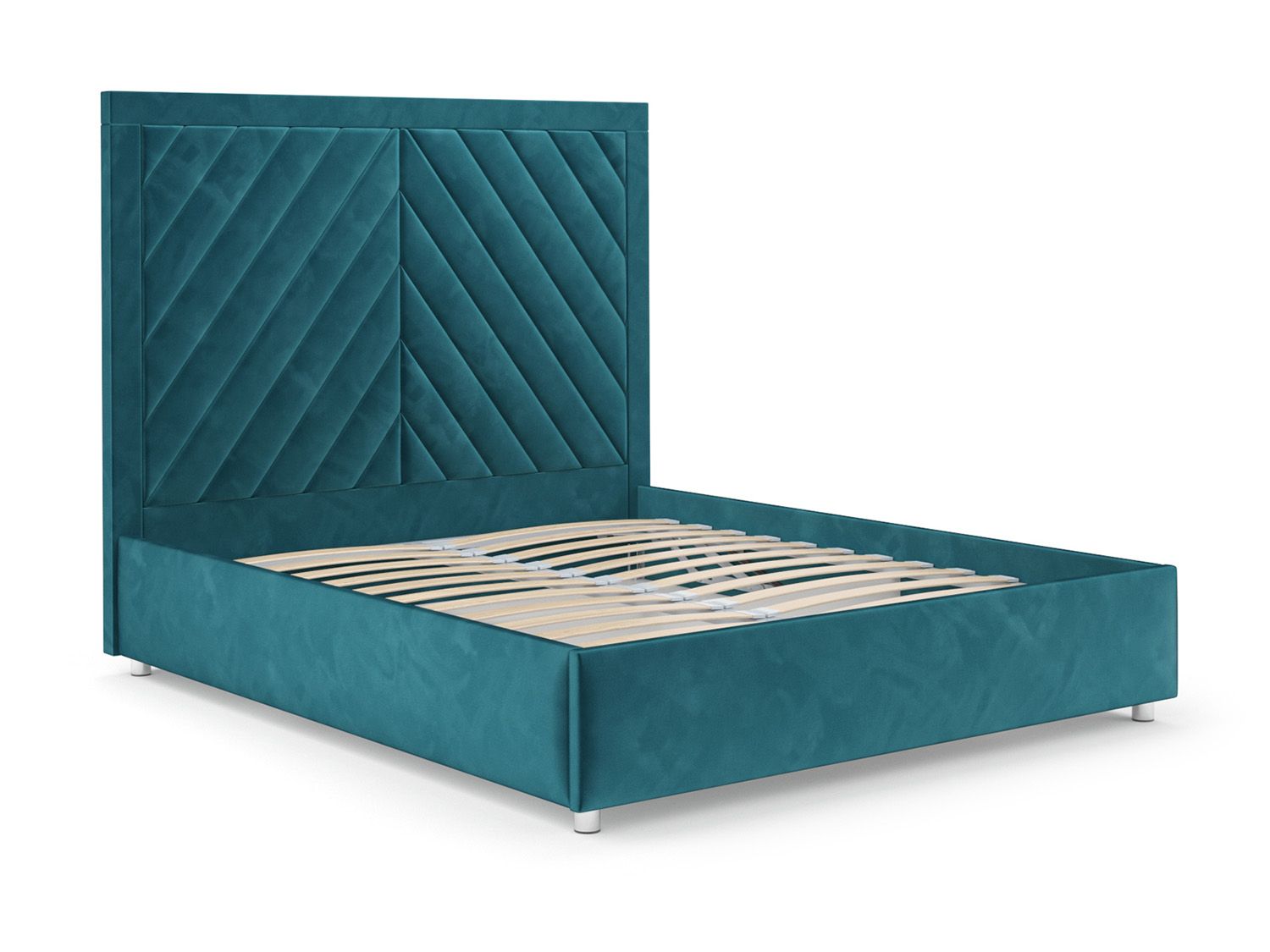 Кровать Мишель бархат сине-зеленый STAR VELVET 43 BLACK GREEN 160