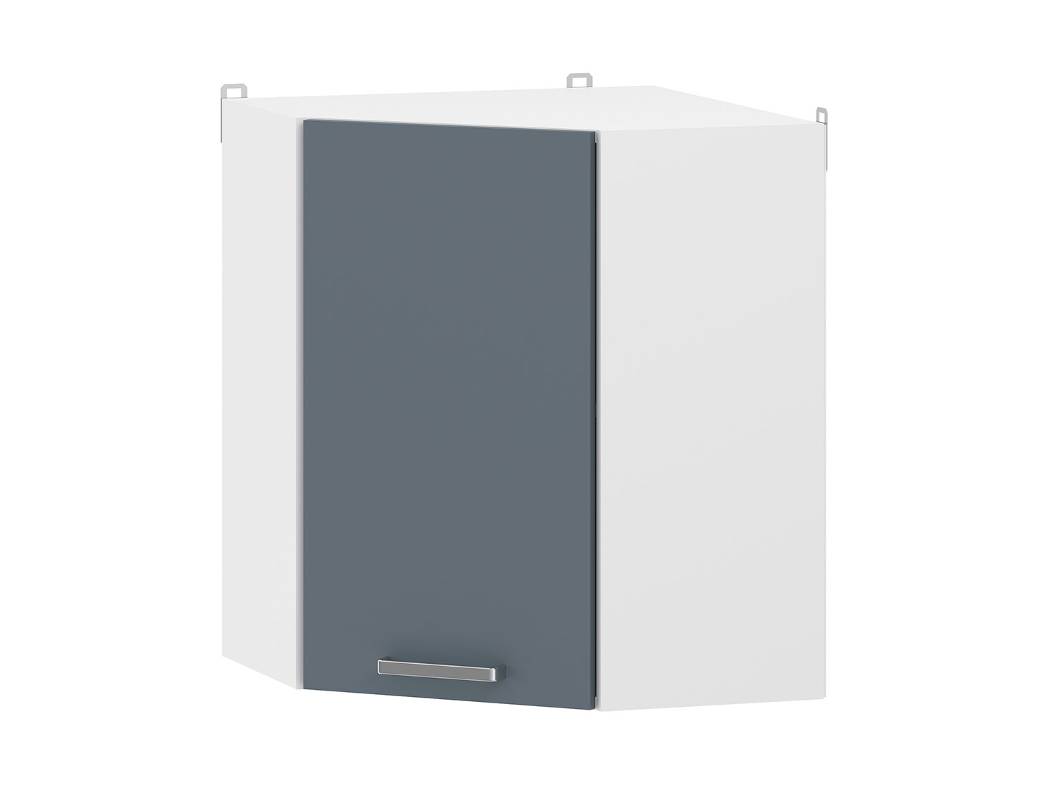 Борги 100.34 шкаф навесной угловой / Белый/Маренго