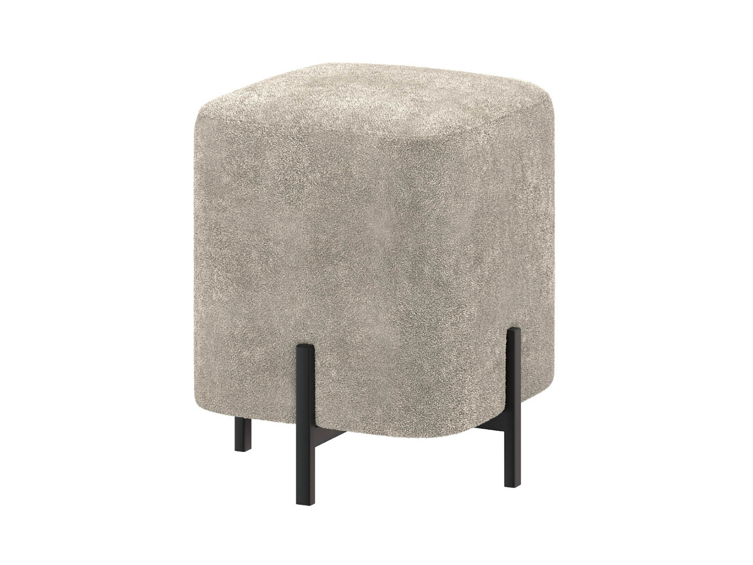 Пуф Люкс квадратный велюр Панда монсун