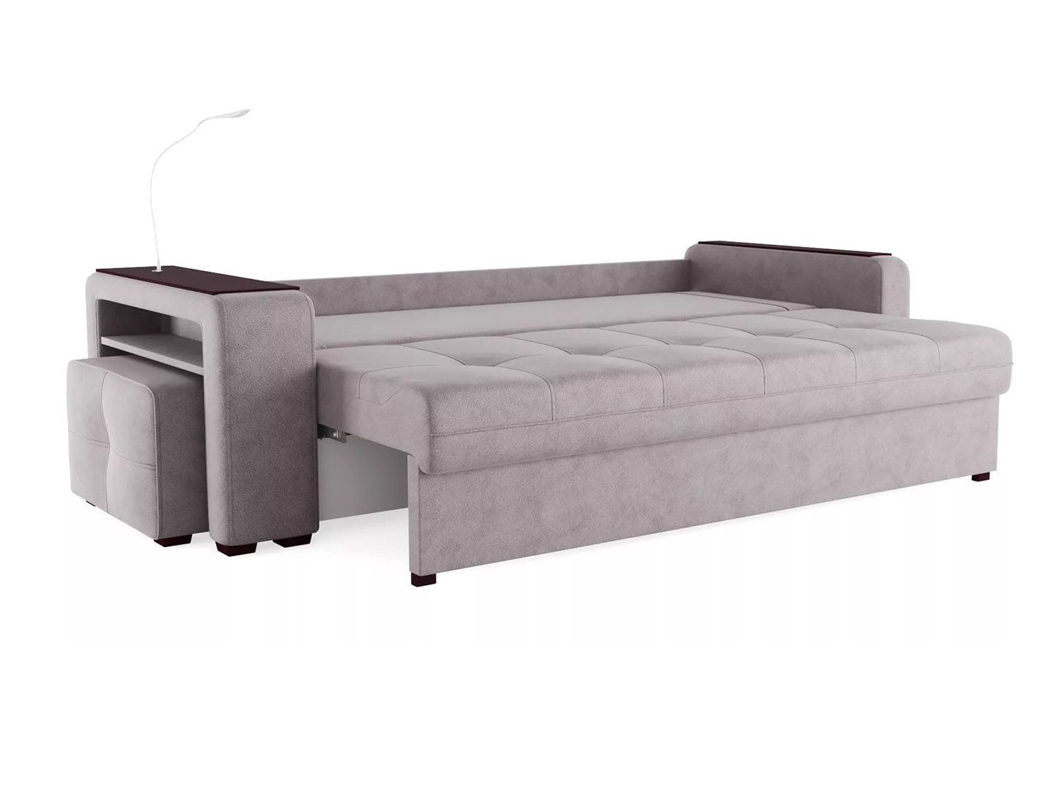 Диван Smart 4 пуф слева Б4-3т-Б3 СК Велюр Кашемир 890