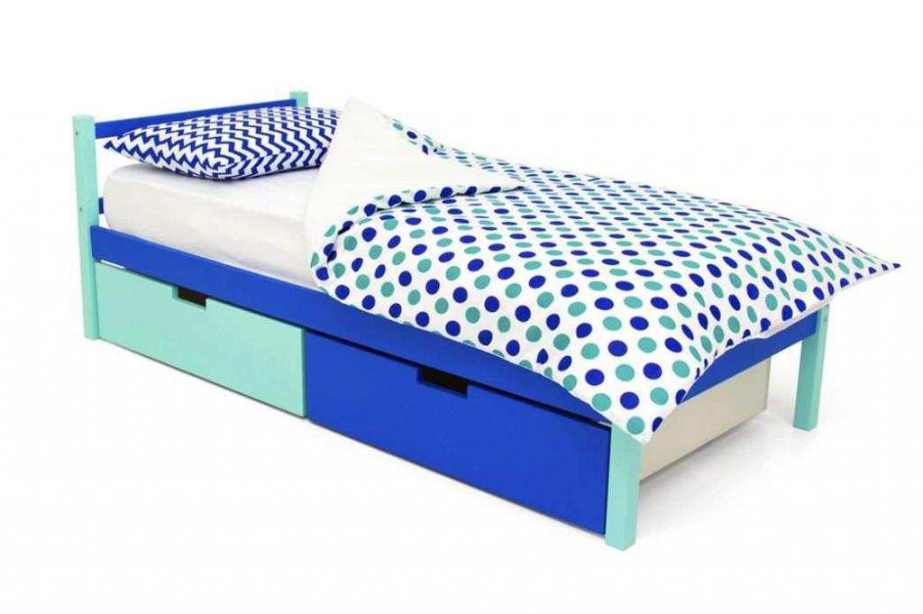 Детская кровать Бельмарко Svogen classic мятно-синий с ящиками