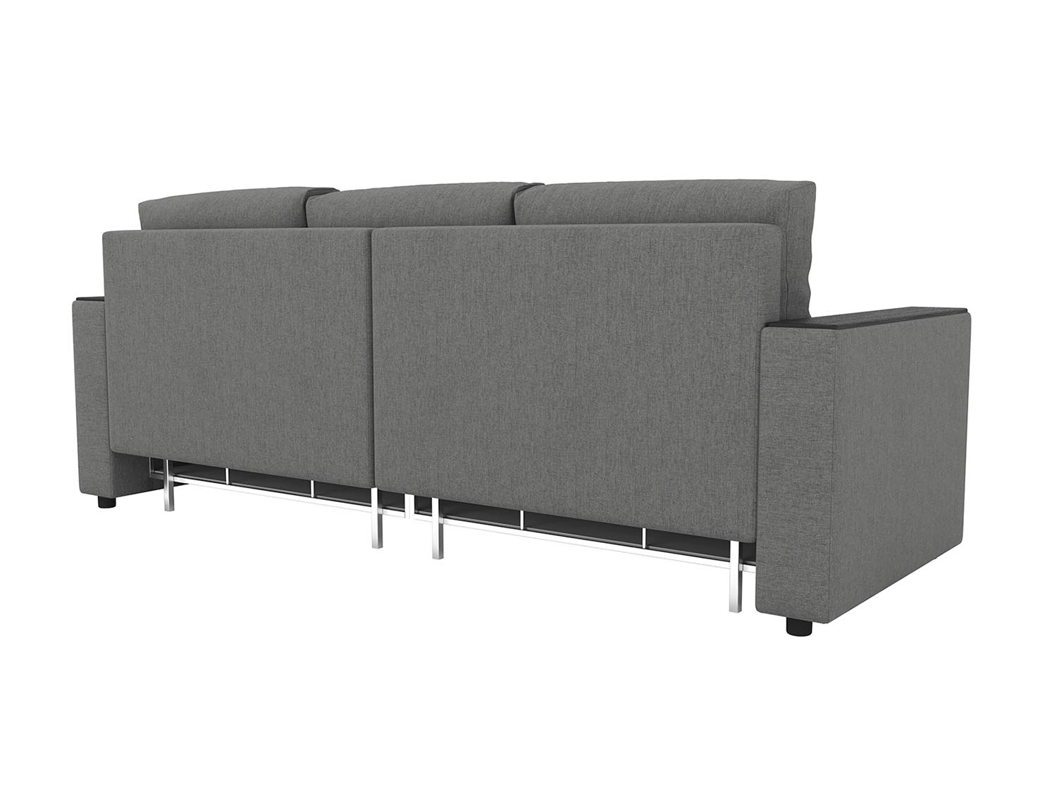 Гермес диван-кровать 3-х мест / рогожка серая