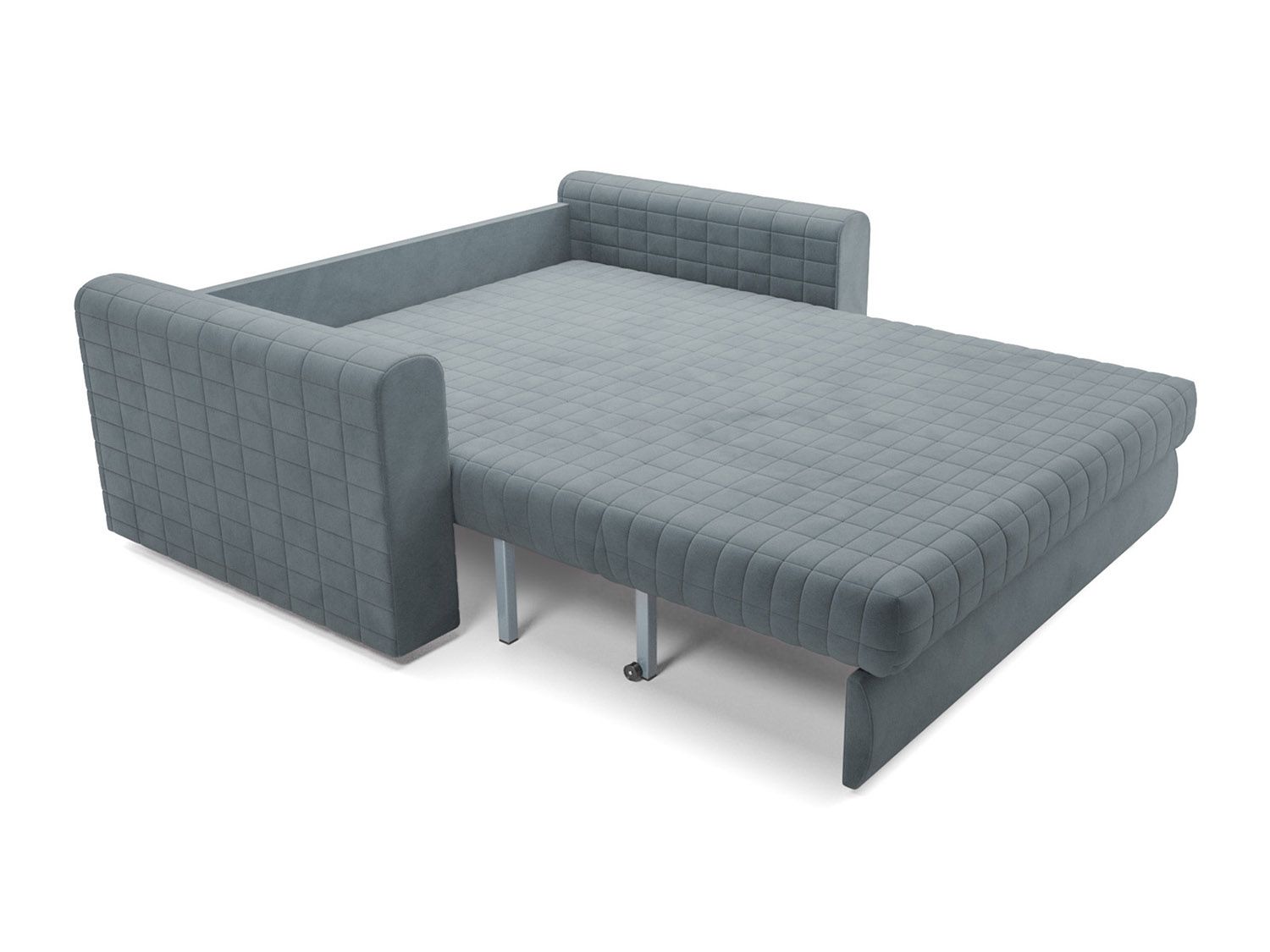 Диван Аккордеон Барон №5 велюр серо-синий HB-178 26