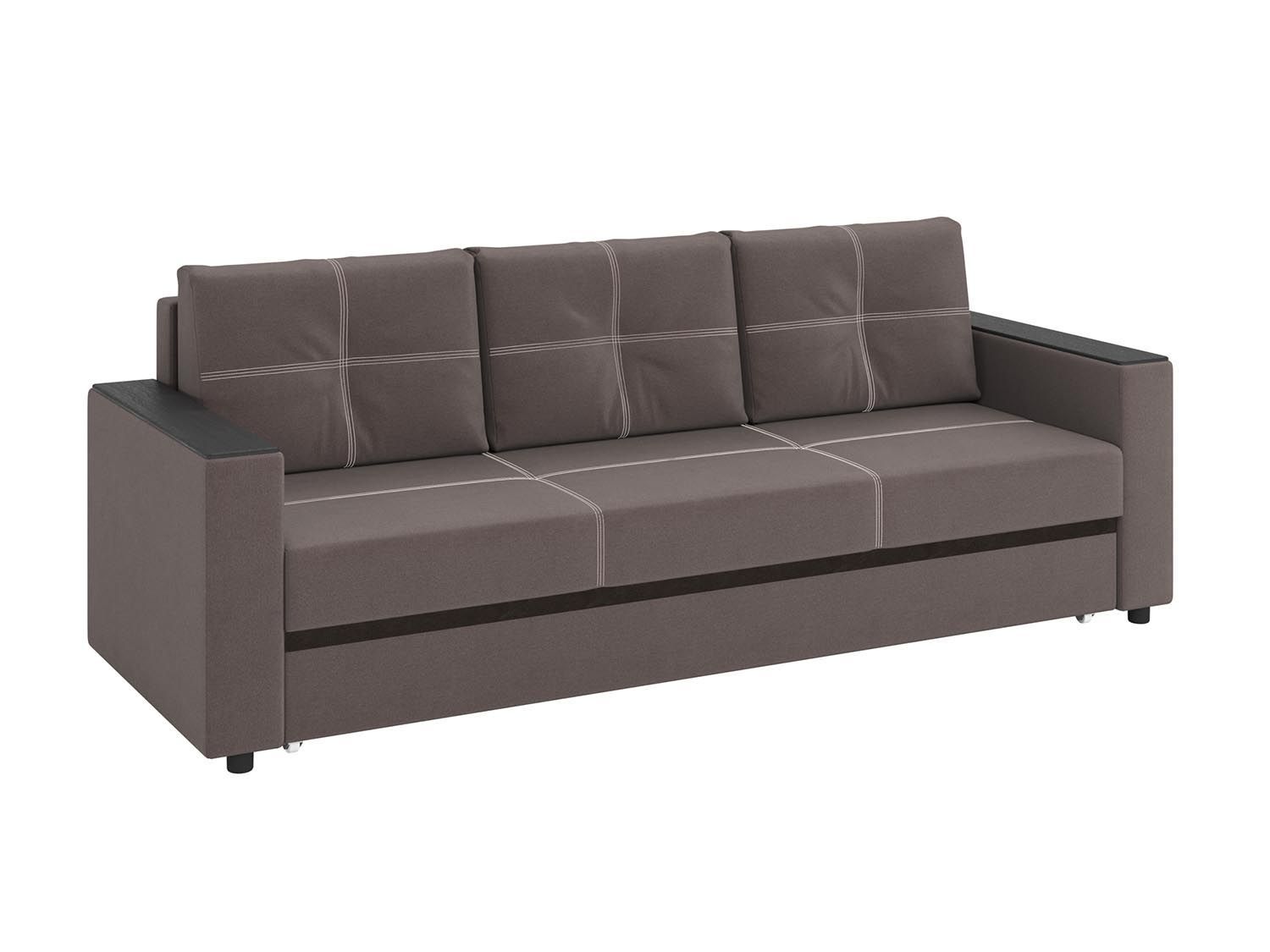 Смарт диван-кровать 3-х мест / велюр Parma 14 коричневый