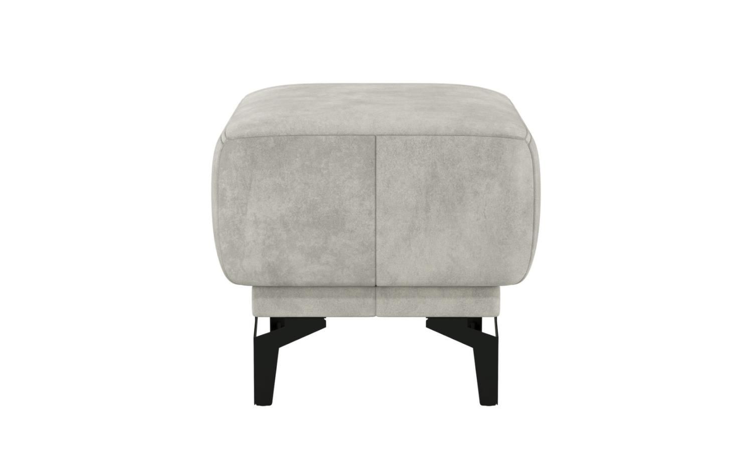 Одри пуф велюр серебристый серый