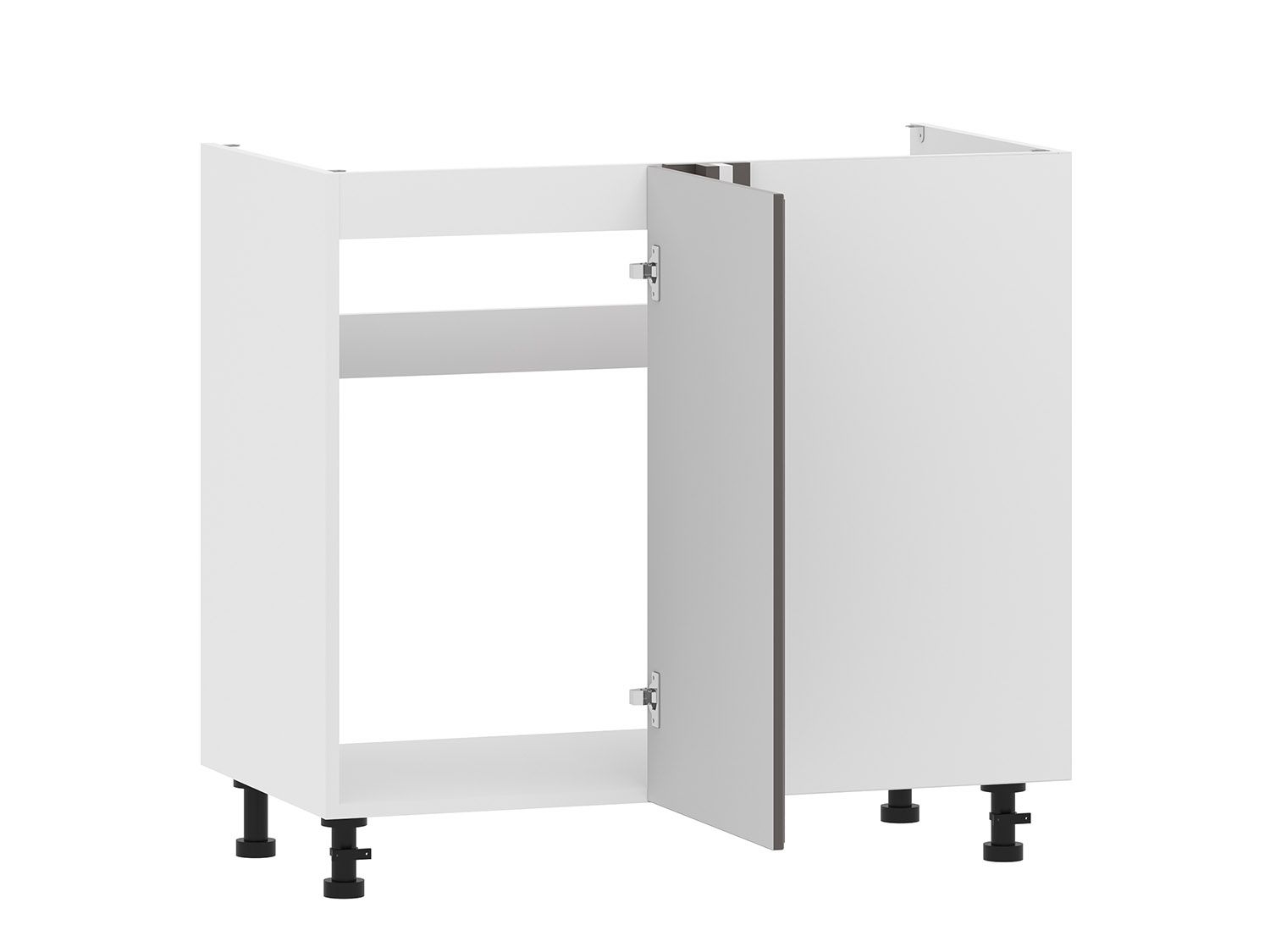 Вокс 100.11 тумба под мойку угловая (1000) Белый / Графит