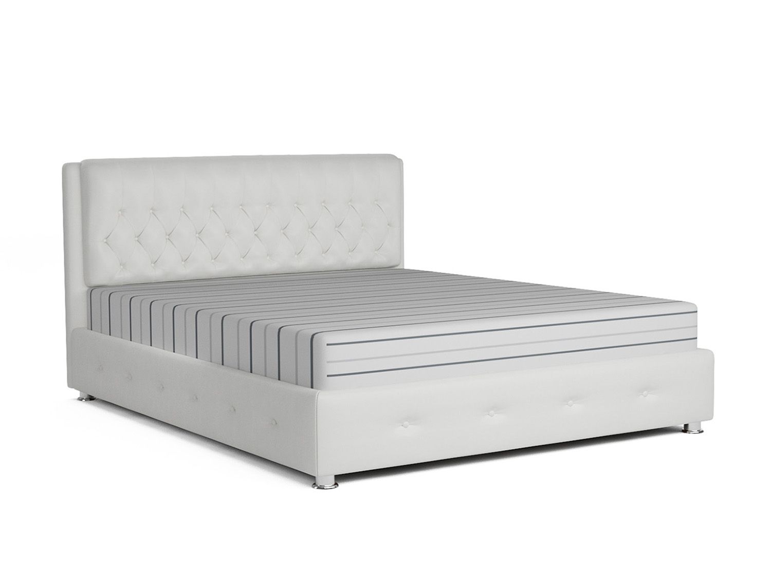 Кровать Граф экокожа белая 140