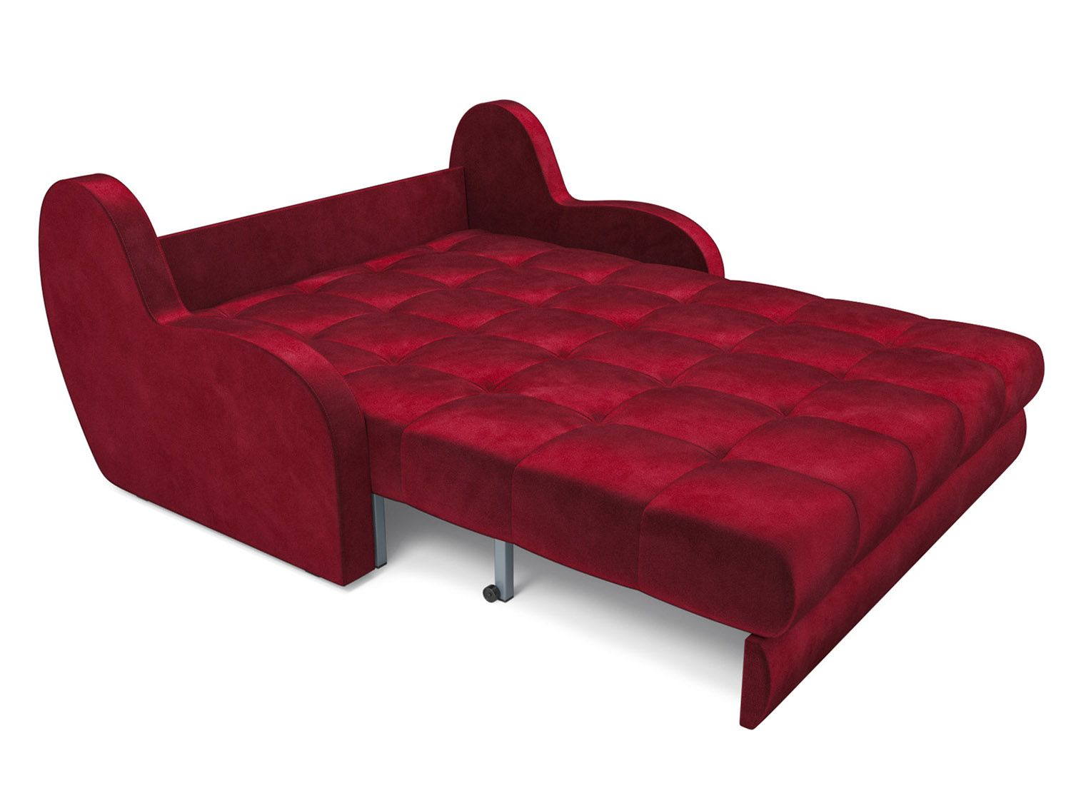 Диван Аккордеон Барон бархат красный Star Velvet 3 Dark Red