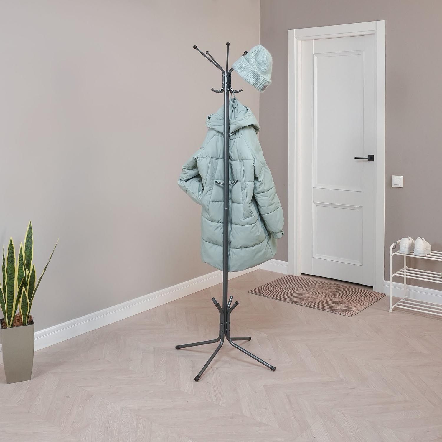 Вешалка напольная Луч 5 Графит