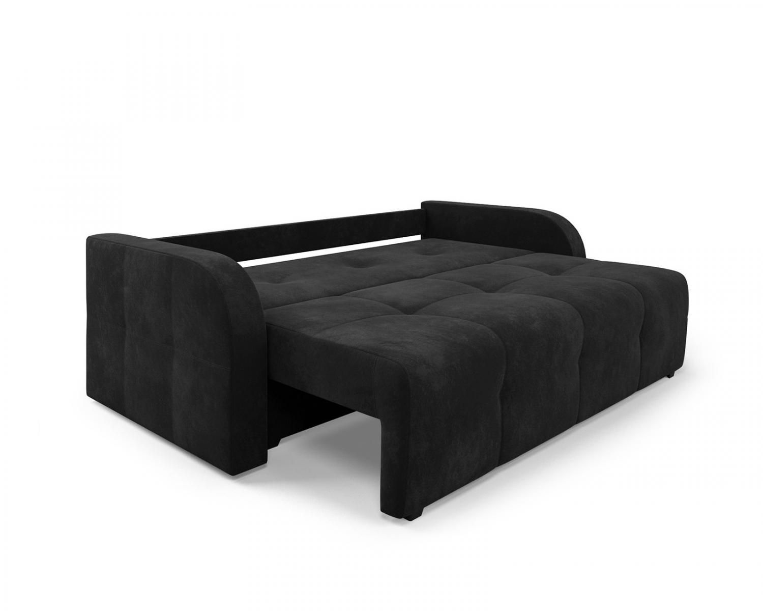 Диван Марсель №3 велюр черный / НВ-178/17