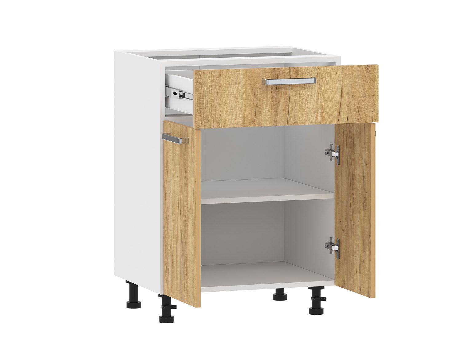 Кухня Борги комплект 1 Белый / Дуб Крафт золотой