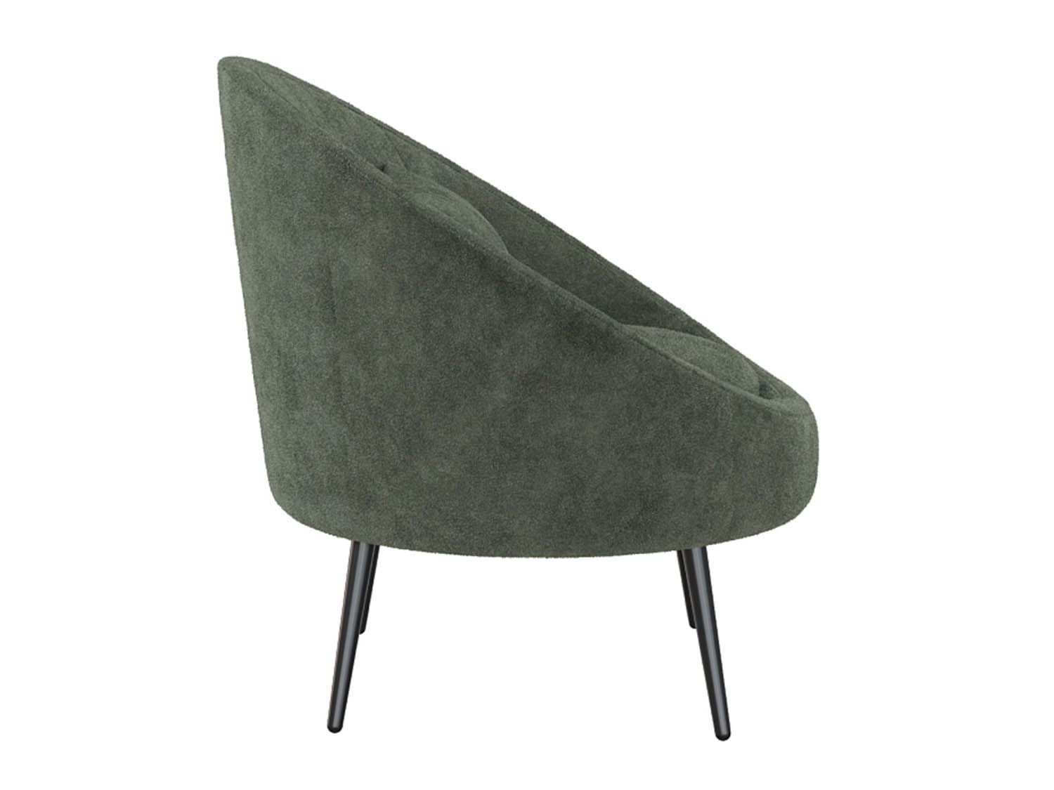 Кресло для отдыха Каро велюр панда олива