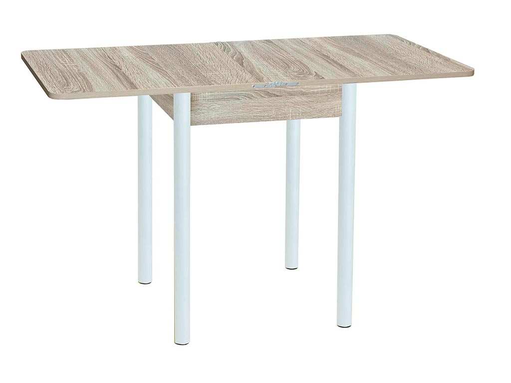 Эко 60х60 стол обеденный раскладной / Дуб сонома/белый