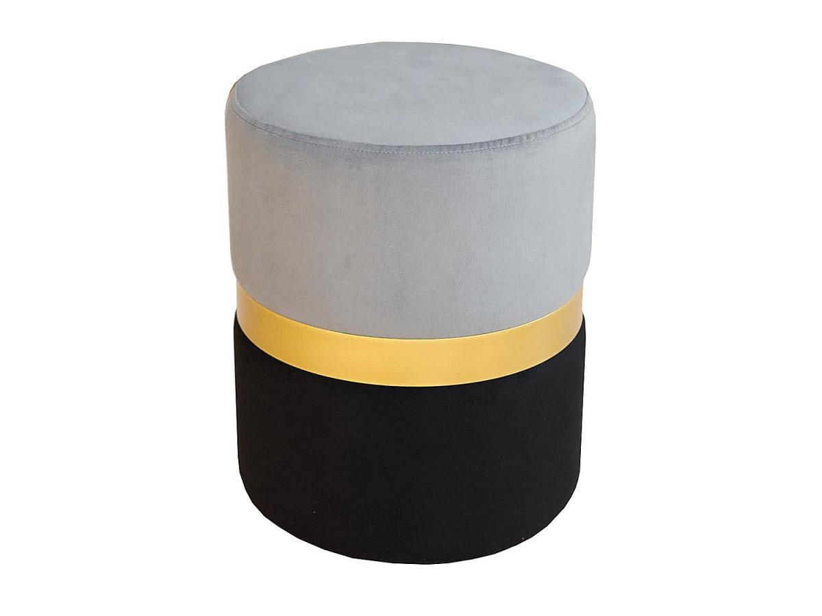 Пуф Колорадо Серо-Черный-Золото