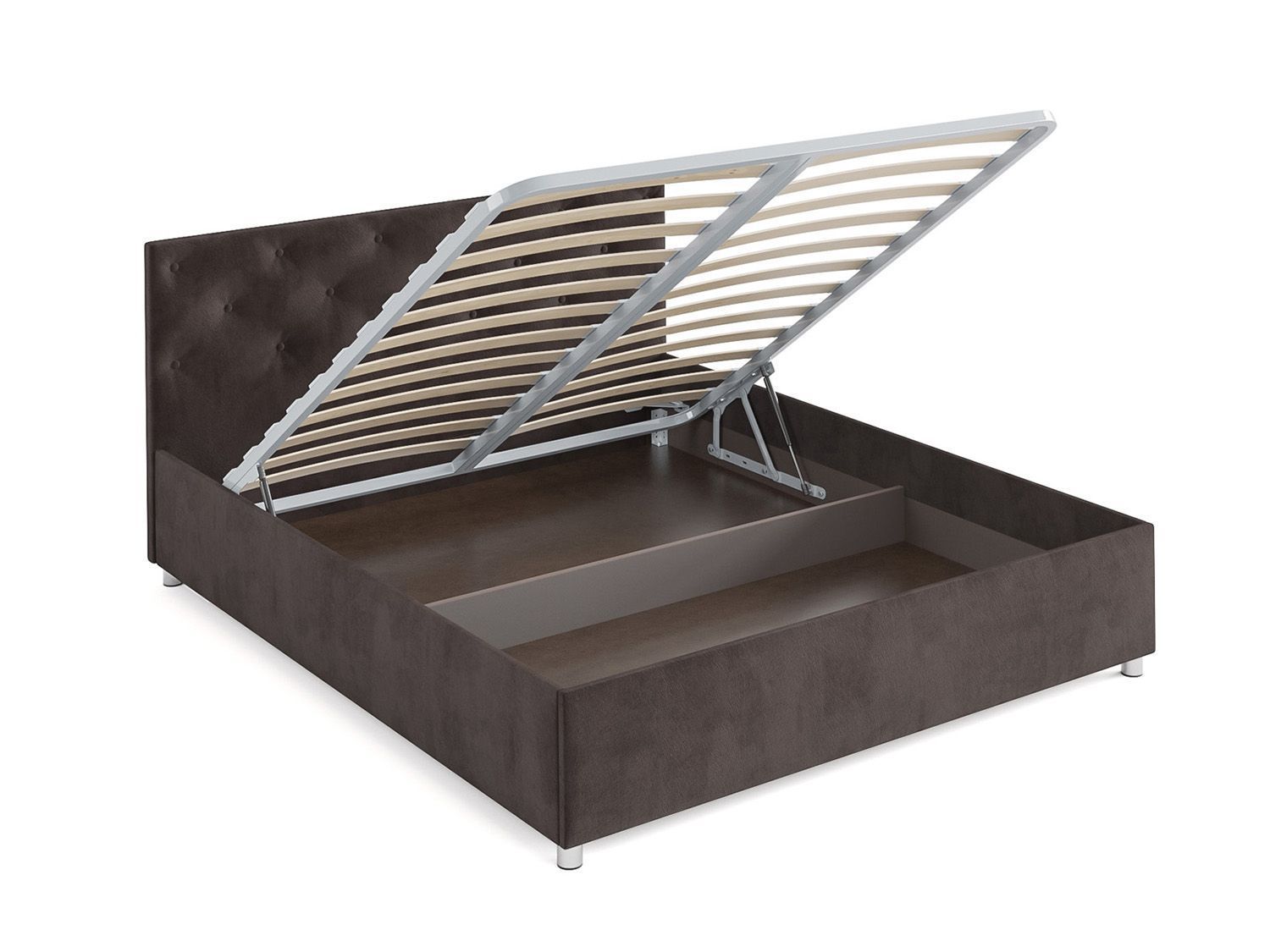 Кровать Классик кордрой коричневый 160