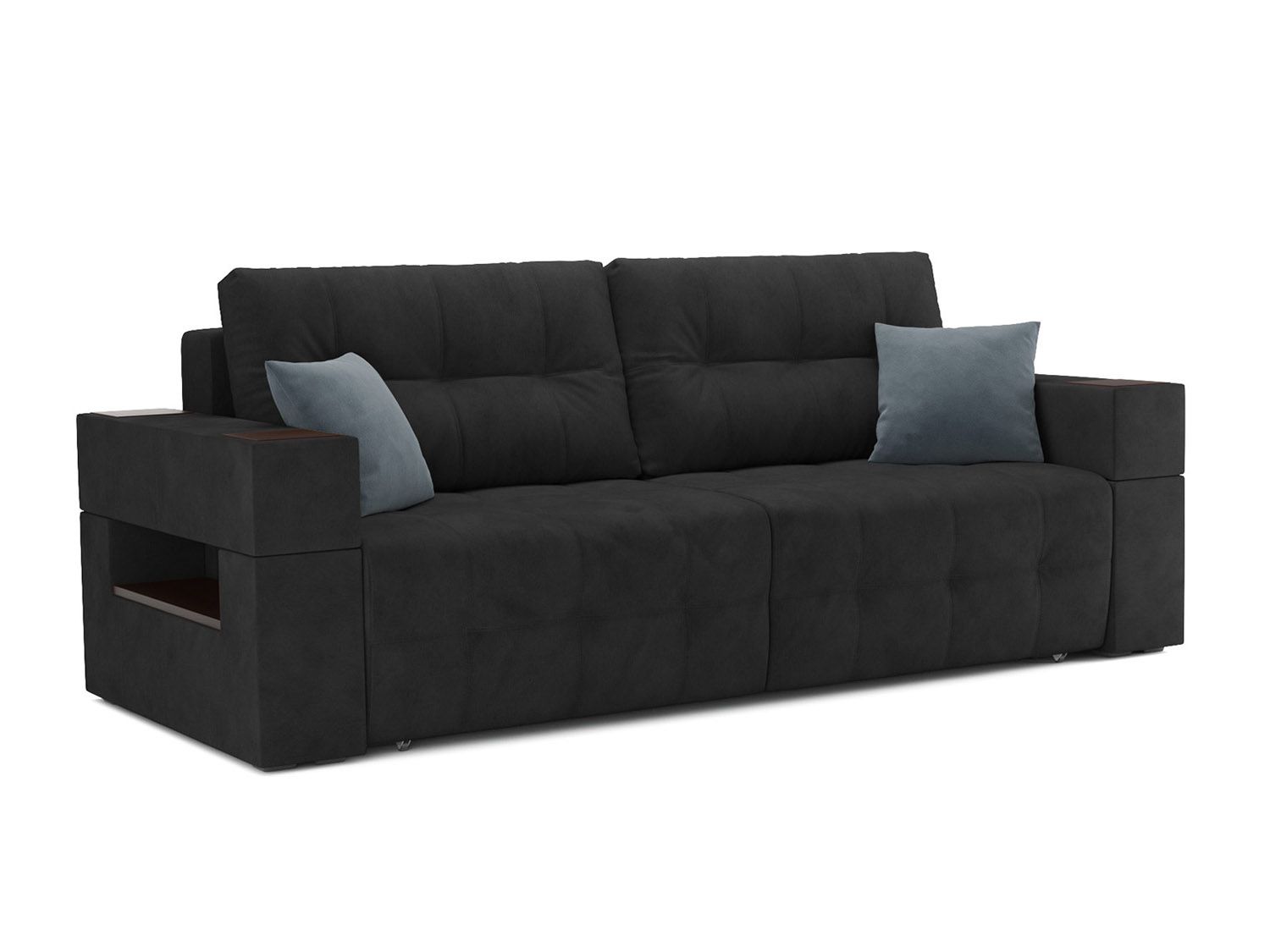 Диван Венеция велюр чёрный НВ-178 17