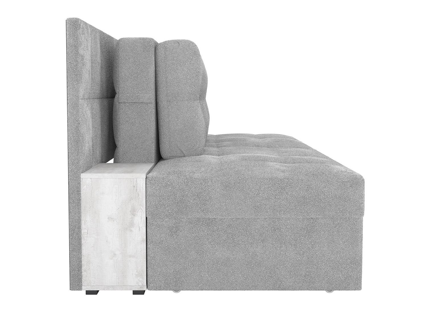 Даллас М диван-кровать / велюр джоя 022 сильвер / бетон пайн белый