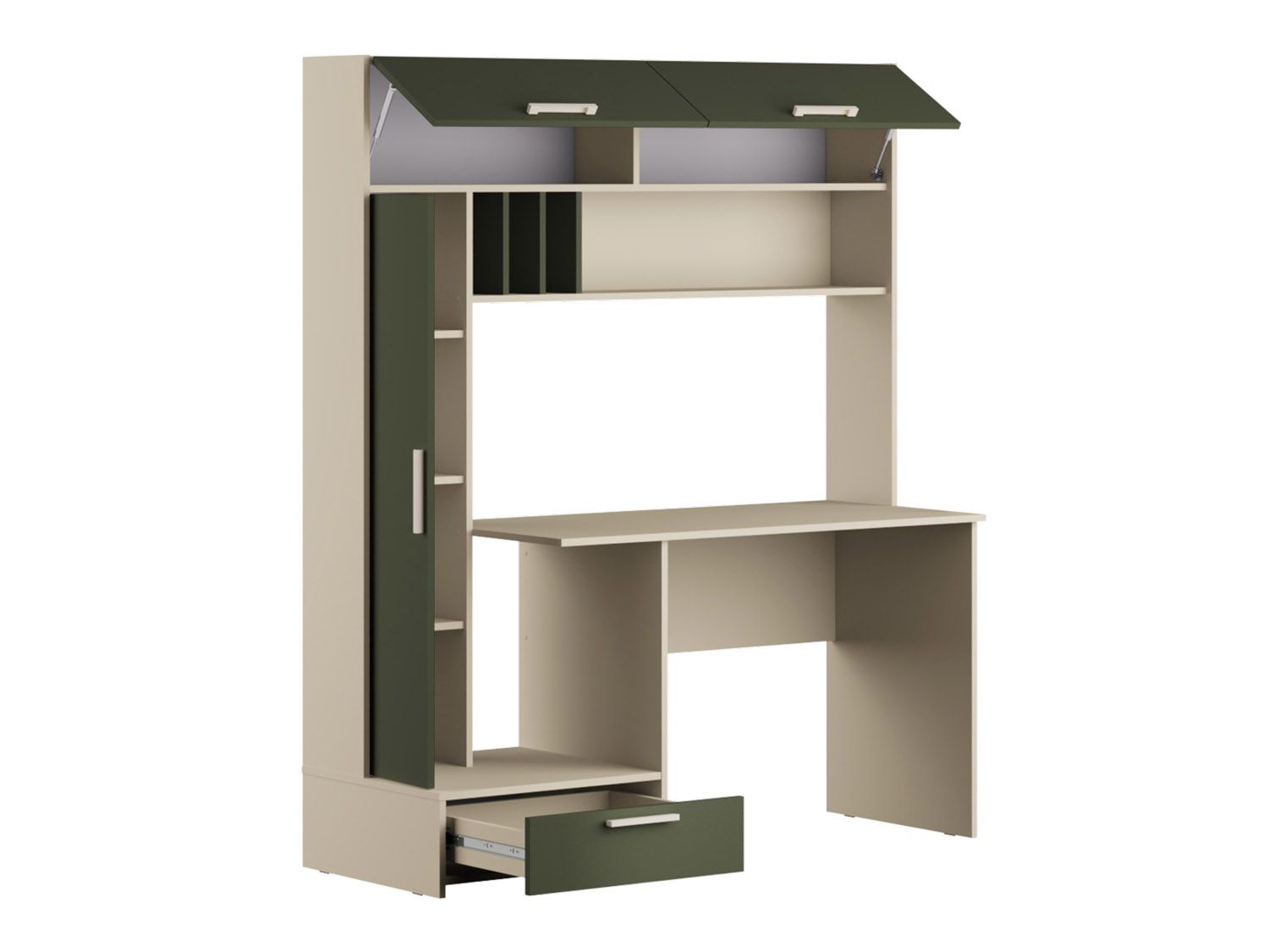 Лайт Стол письменный 03.243 Сатин / Дымчатый зеленый