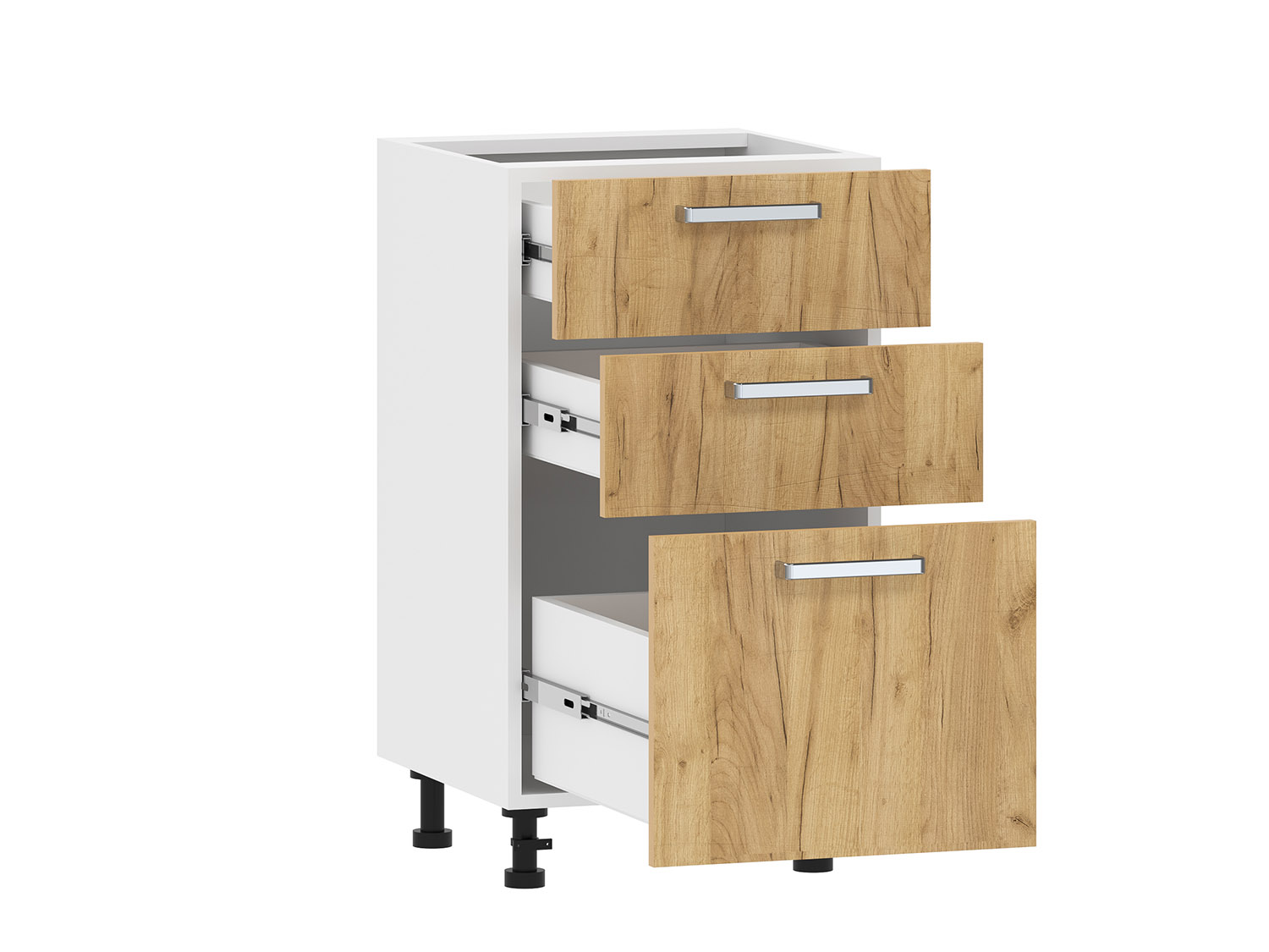 Борги 100.06 450 тумба кухонная / Белый/Дуб Крафт золотой