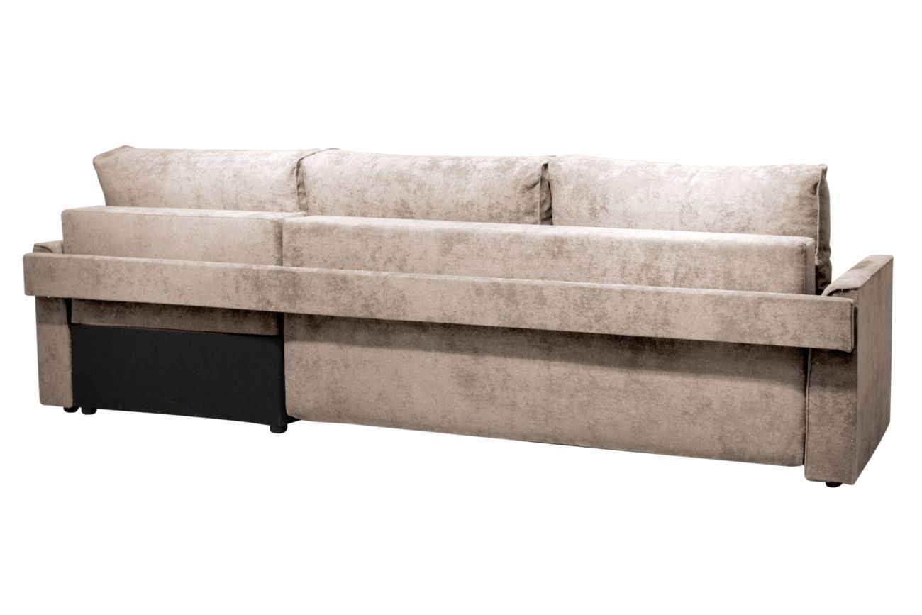 Диван угловой Марсель велюр бежевый