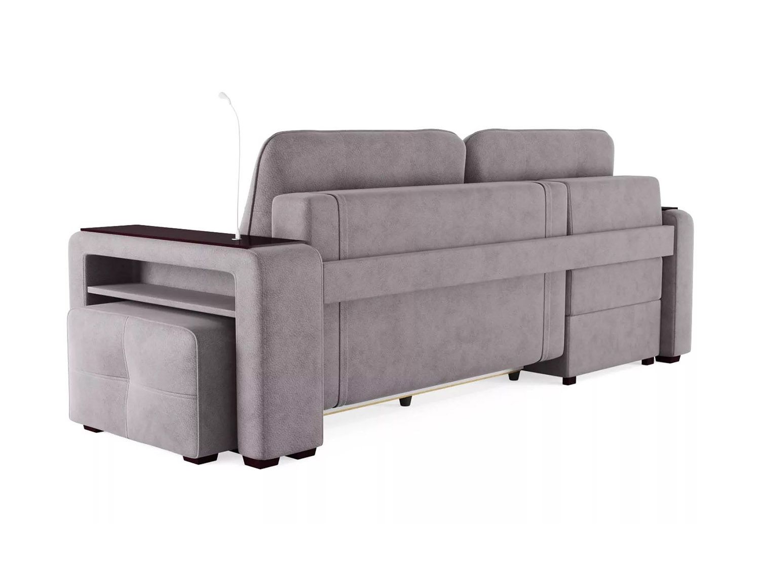 Диван угловой Смарт 4 Б3-1Пф-2Т-Б4 Велюр Кашемир 890