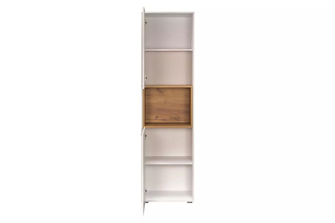 Бэль Шкаф комбинированный 10.04 Дуб Золотой / Белый