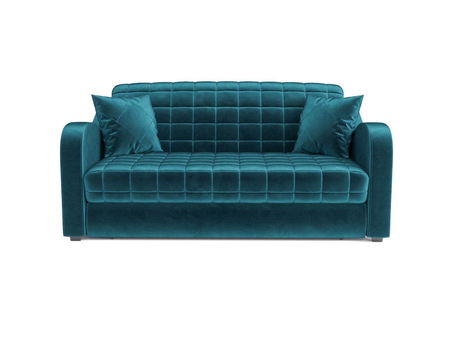 Диван Аккордеон Барон №4 бархат сине-зеленый STAR VELVET 43 BLACK GREEN