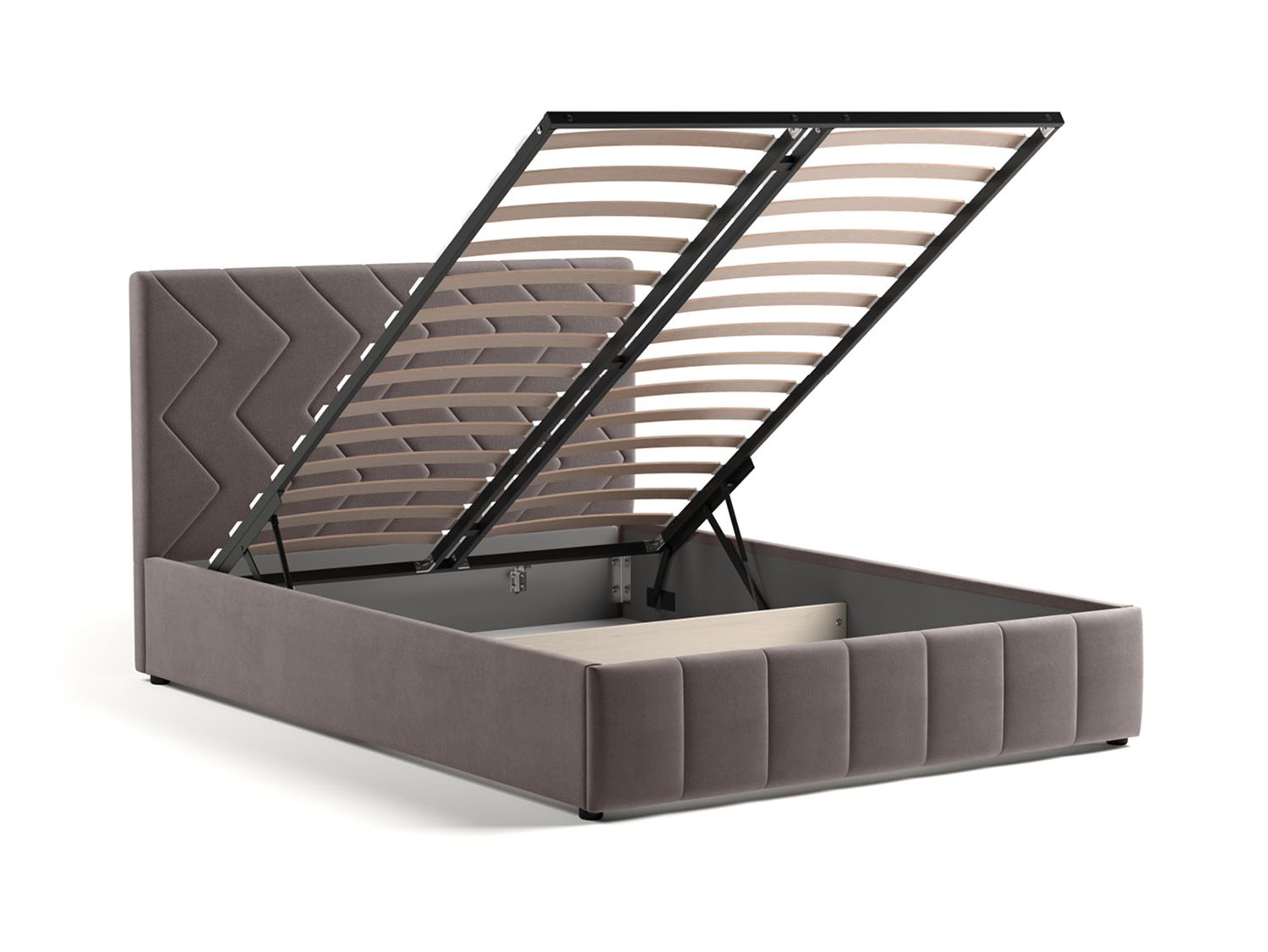 Милана кровать 140 Tenerife espresso (серо-коричневый)