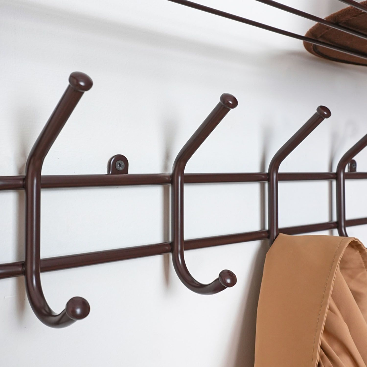 Вешалка 2-х ярусная 60 коричневый