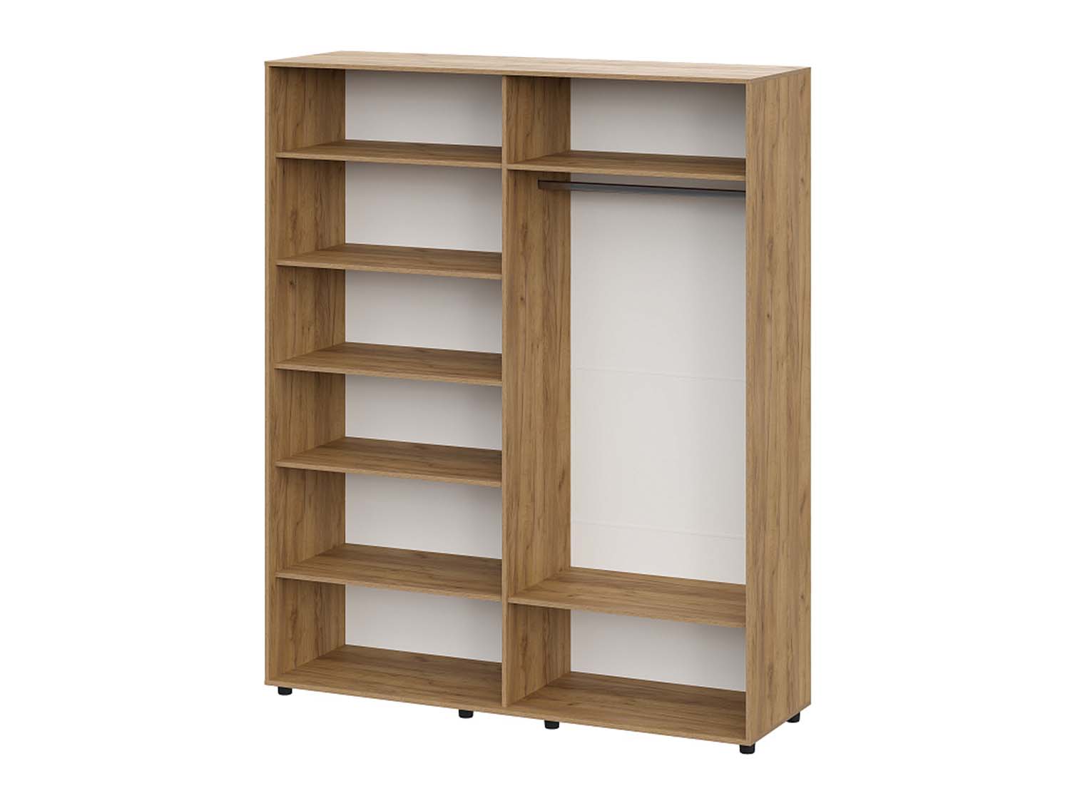 Милан шкаф четырехстворчатый - Дуб Крафт золотой/Белый