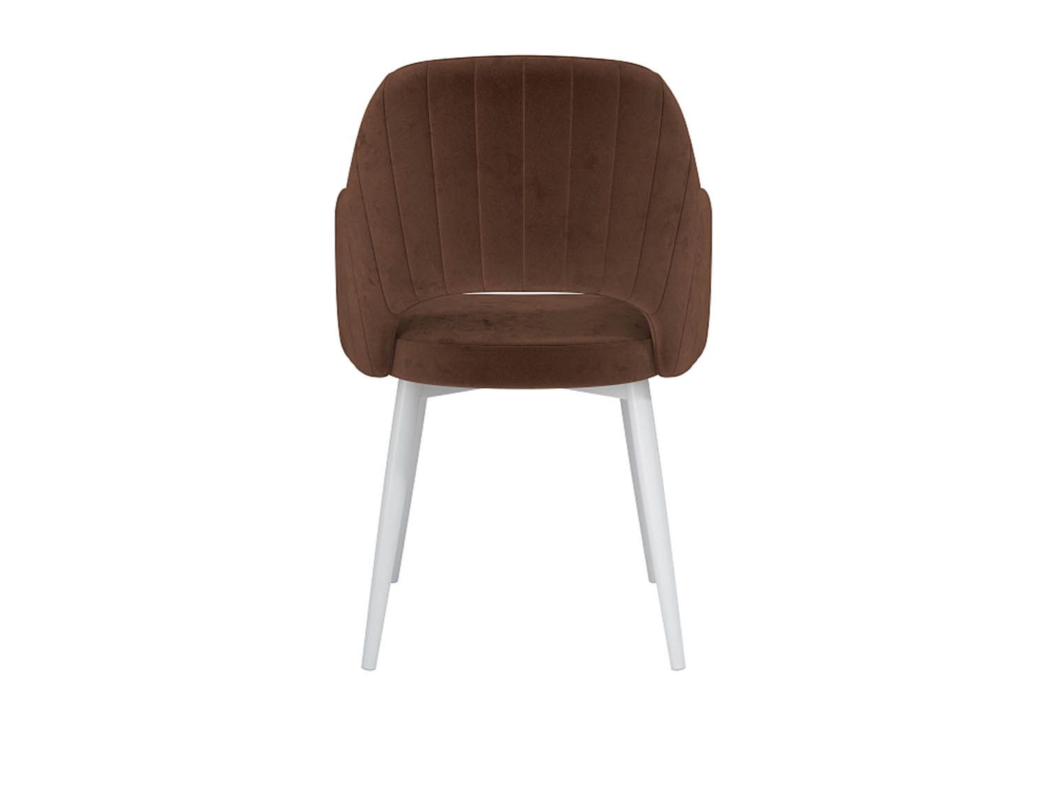 Берта Т стул велюр тенерифе шоколад / белый
